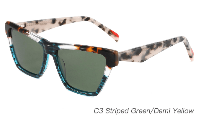 Ouyuan Sunglasses AS00013 occhiali da sole quadrati multicolore
