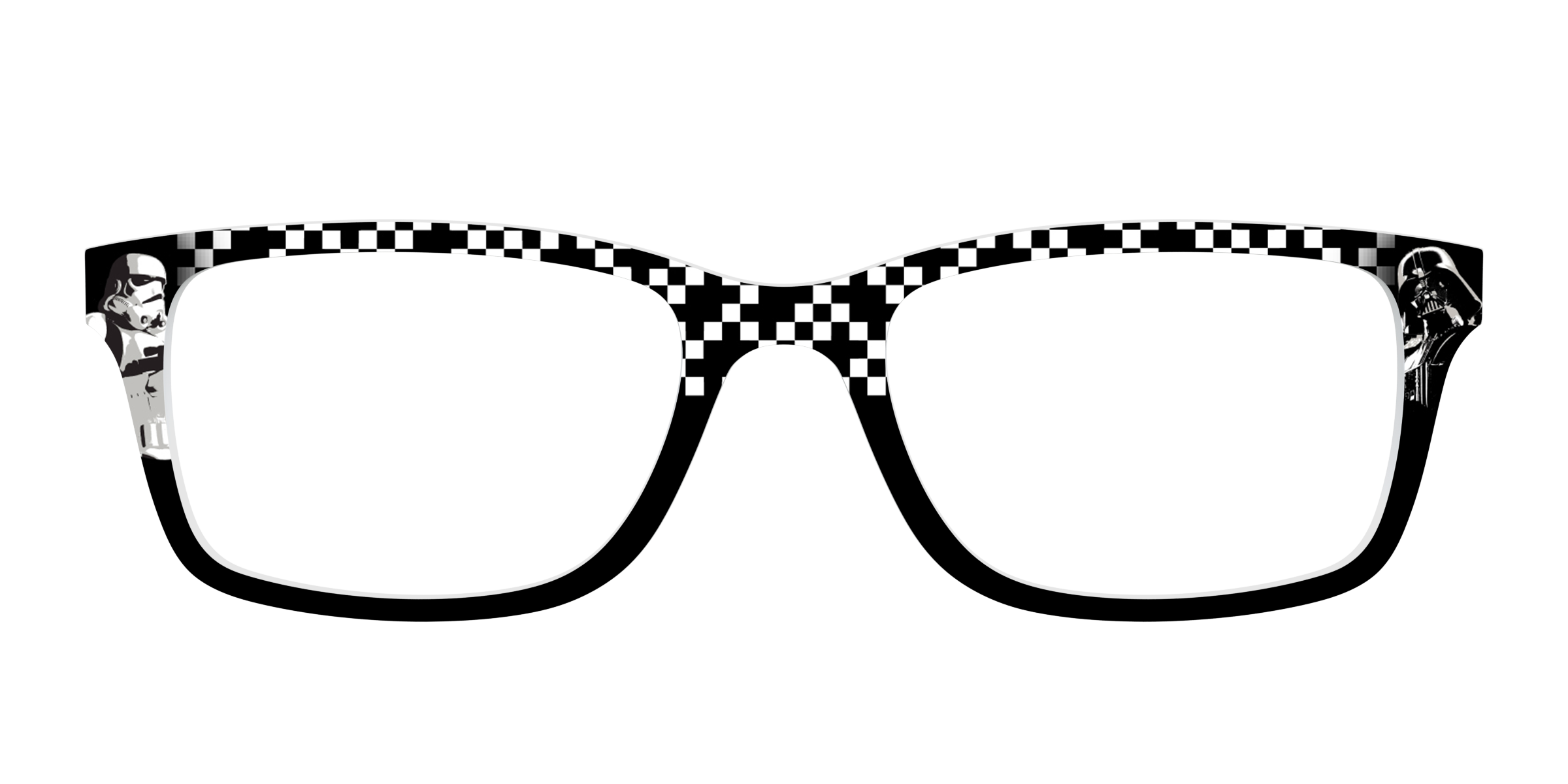 Pair Eyewear Collabs Dark Side Checker Split top Cedro