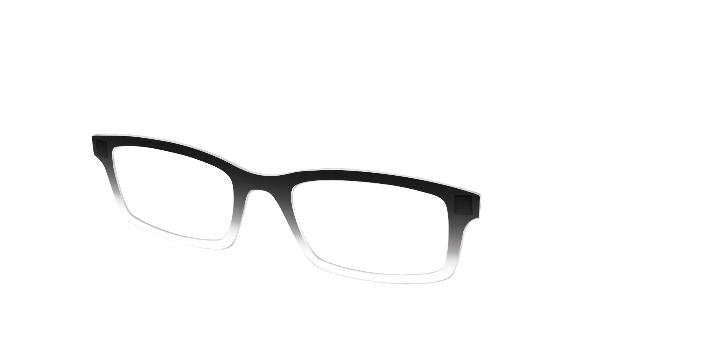 Pair Eyewear Solid Tops Black Gradient Crystal top occhiali nero
