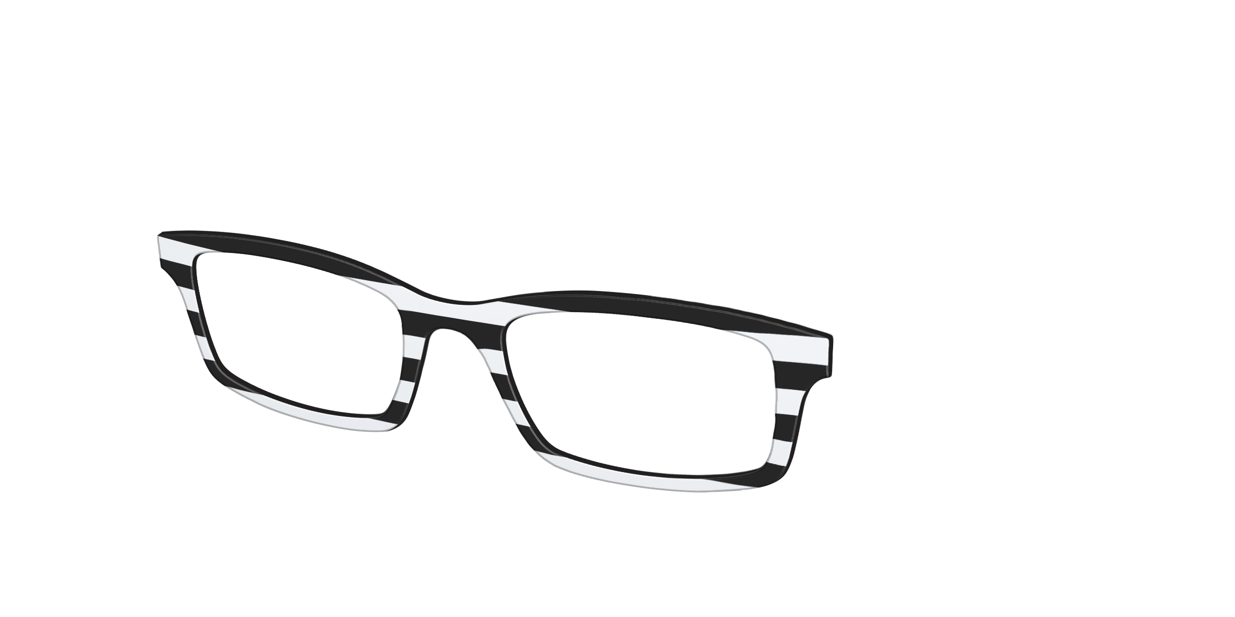 Pair Eyewear Solid Tops The Striped top occhiali righe