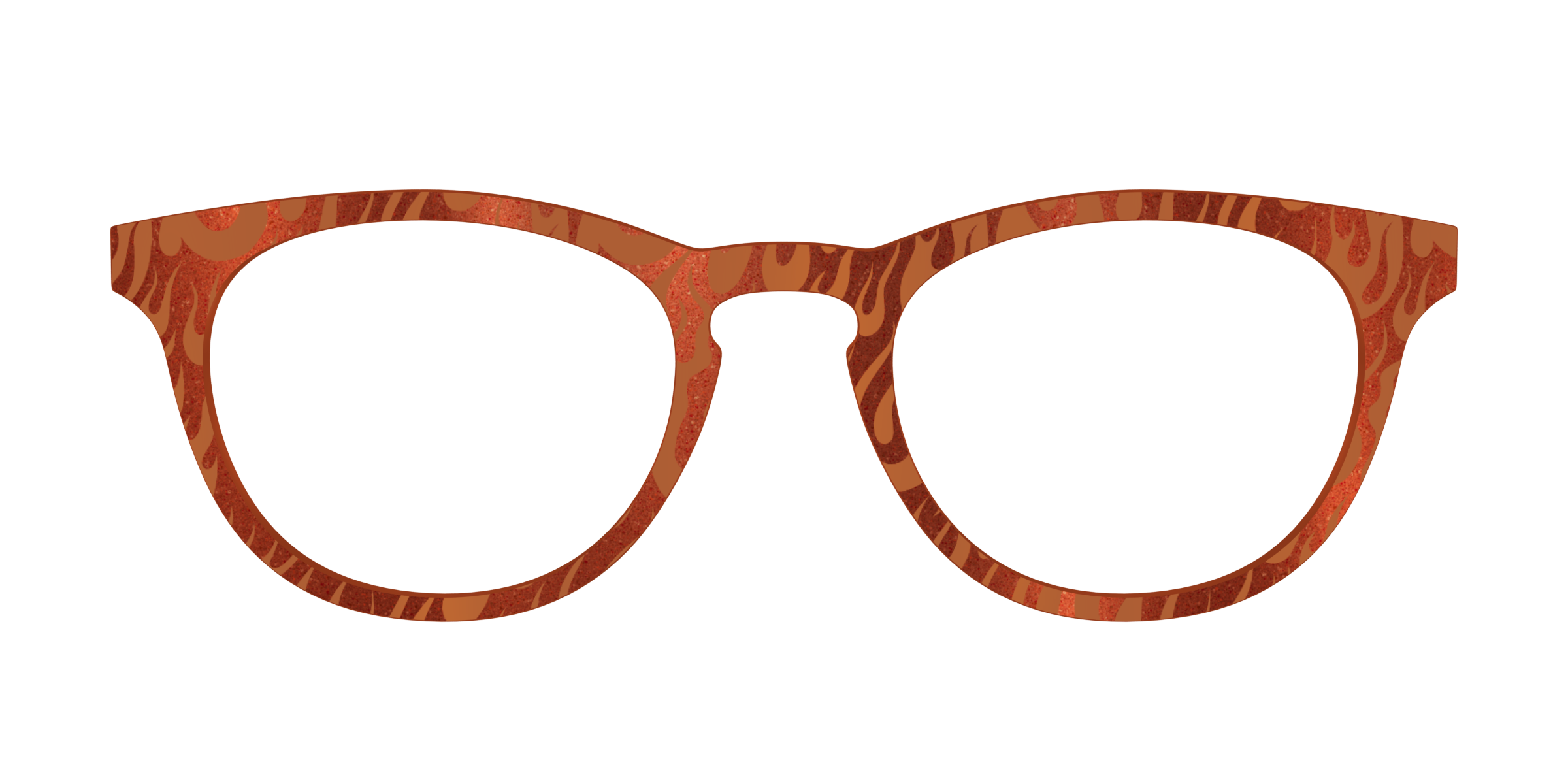 Pair Eyewear Design Tops Blazing Flames Shimmer top occhiali Cedro fiamme
