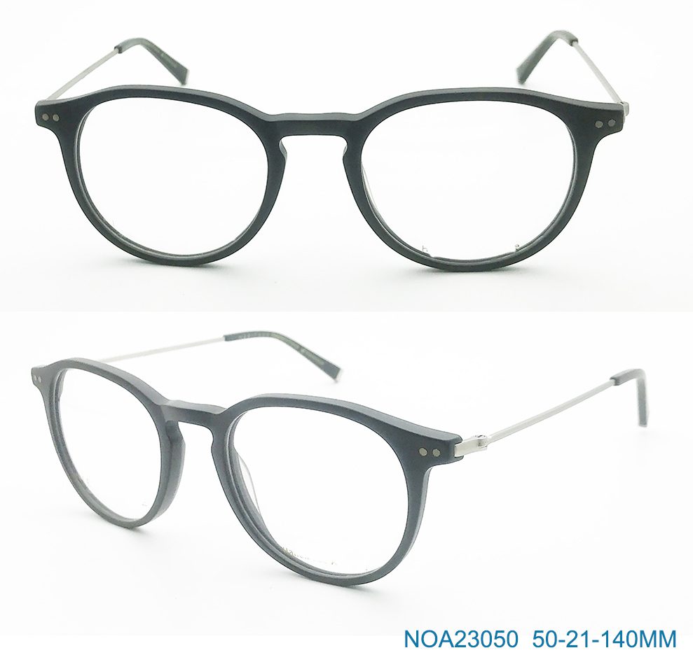 Ouyuan NOA23050 occhiali da vista acetato neri 50-21-140