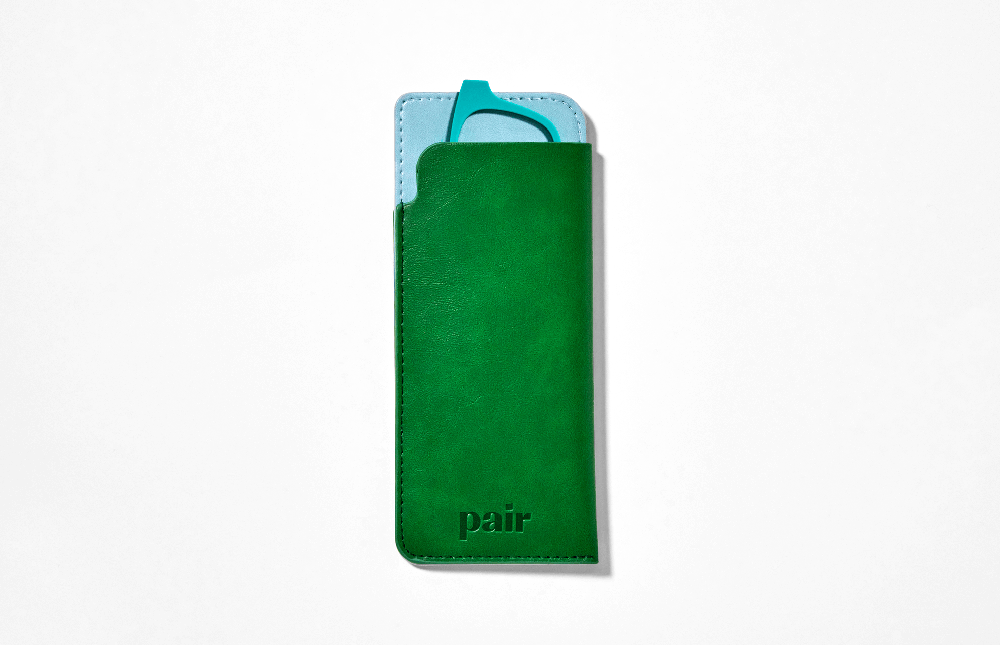 Pair Eyewear Top Frame Case custodia occhiali verde