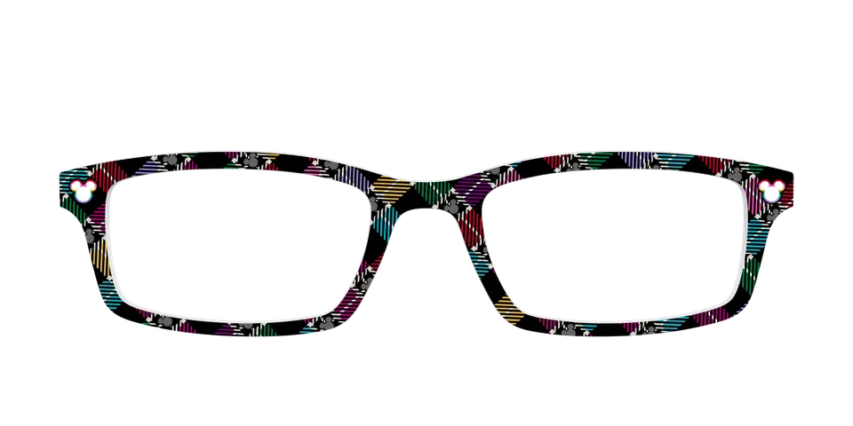 Pair Eyewear Collabs Mickey Plaid top occhiali scozzese DY17