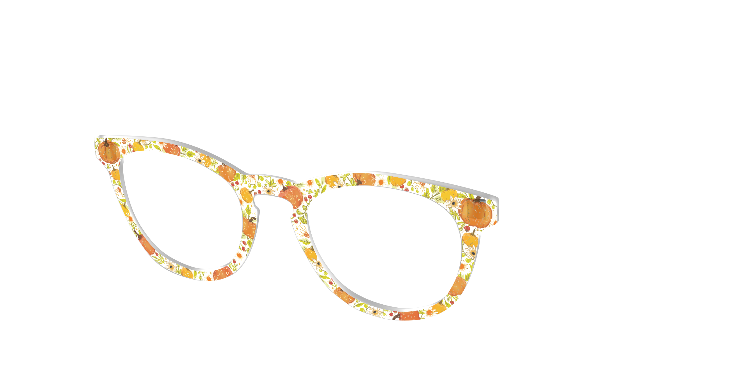 Pair Eyewear Design Tops Pumpkin Patch top glitter arancione
