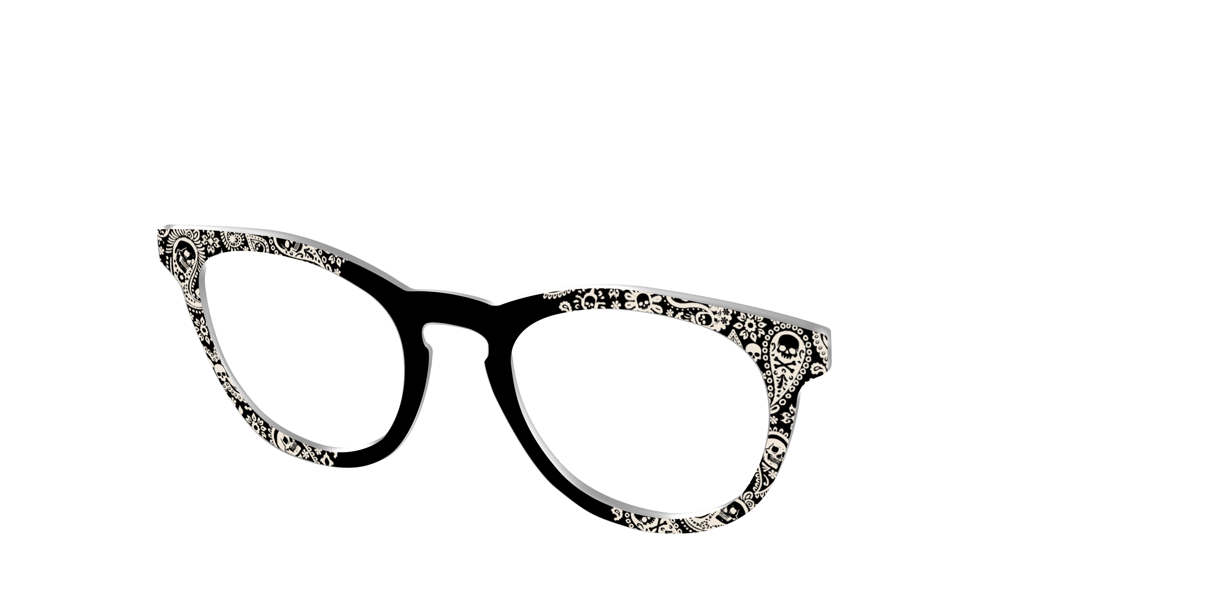Pair Eyewear Design Tops Bone Paisley top occhiali bianco
