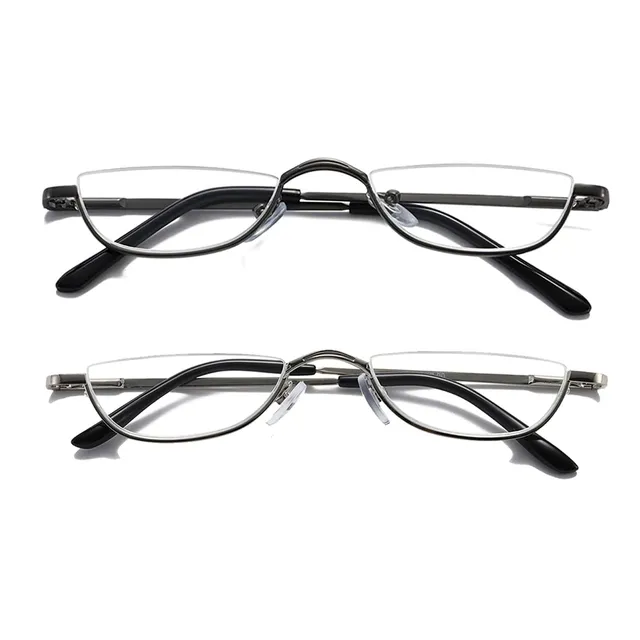 Hubeye Half Moon Reading Glasses mezzaluna 1.5 metallo 2 paia