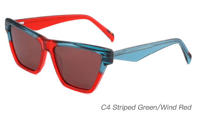 Ouyuan Sunglasses AS00013 occhiali da sole quadrati multicolore