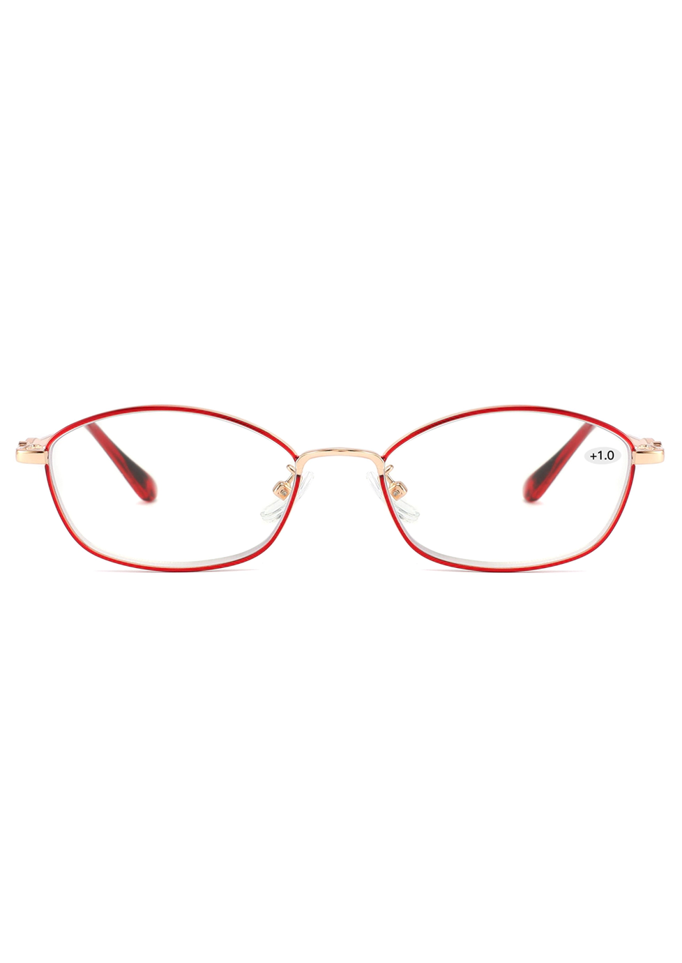 Ouyuan 8102 occhiali lettura donna anti luce blu rossi