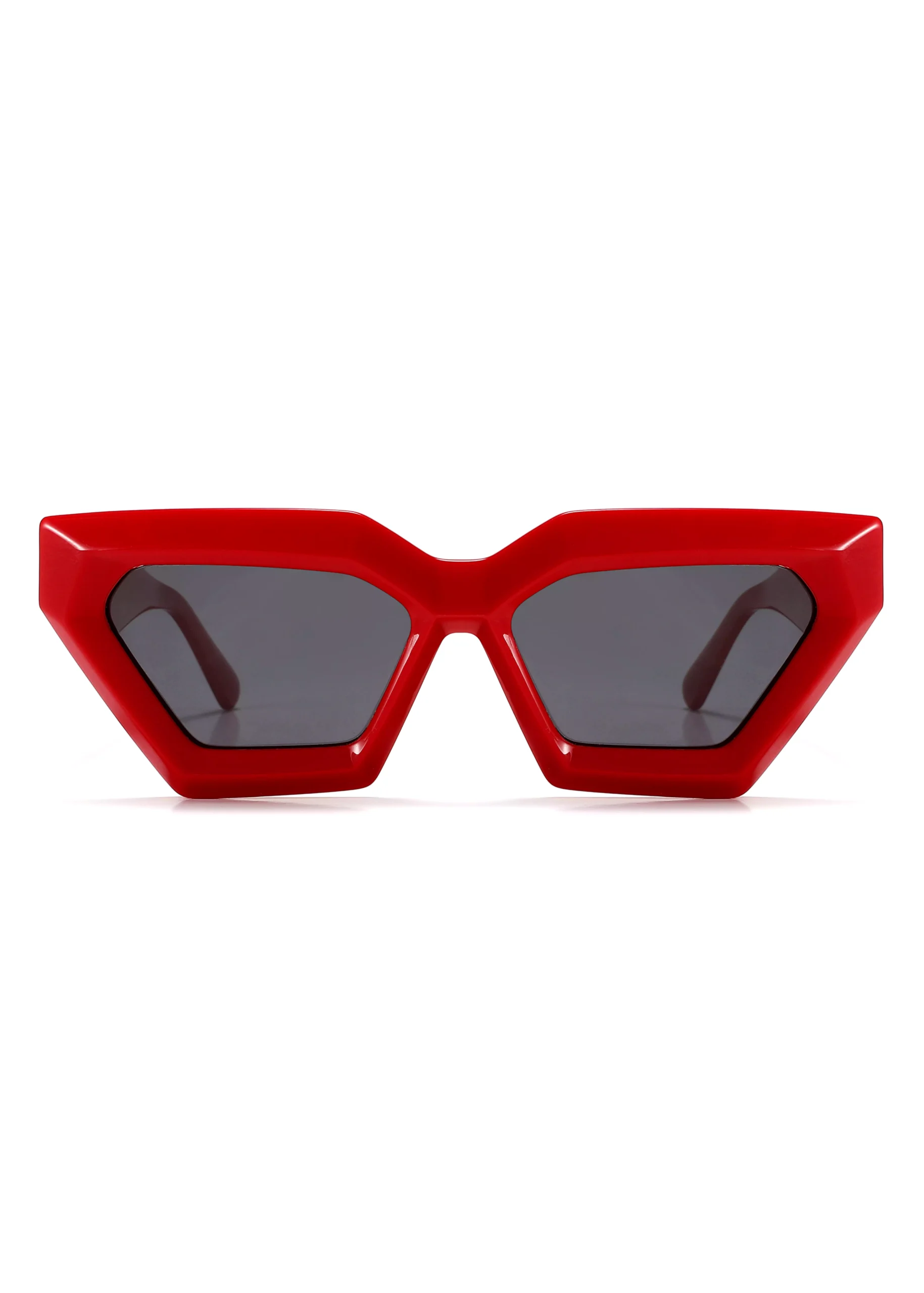 Ouyuan Sunglasses YD1241T occhiali da sole trapezoidali neri
