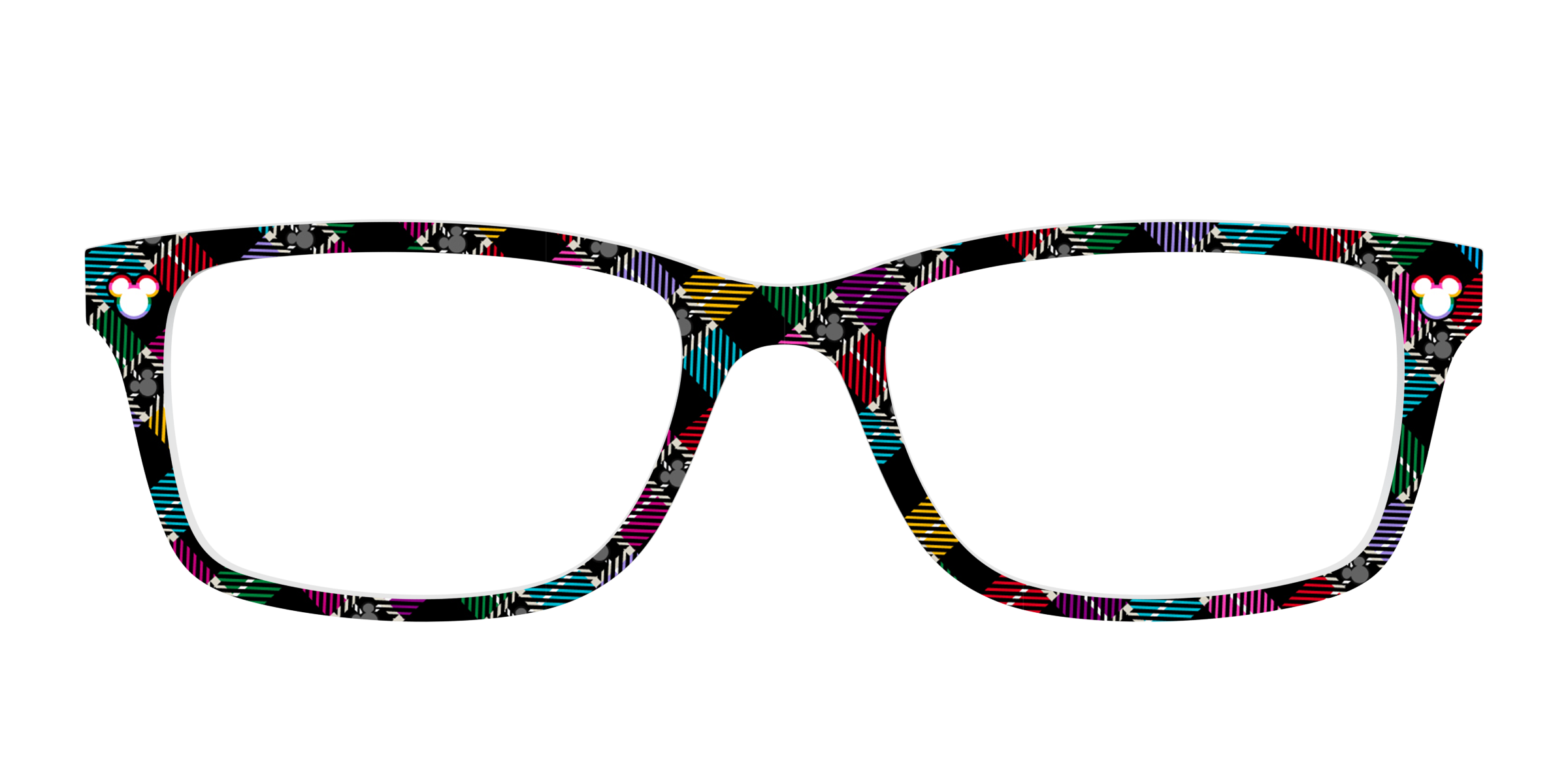 Pair Eyewear Collabs Mickey Plaid top occhiali scozzese DY17
