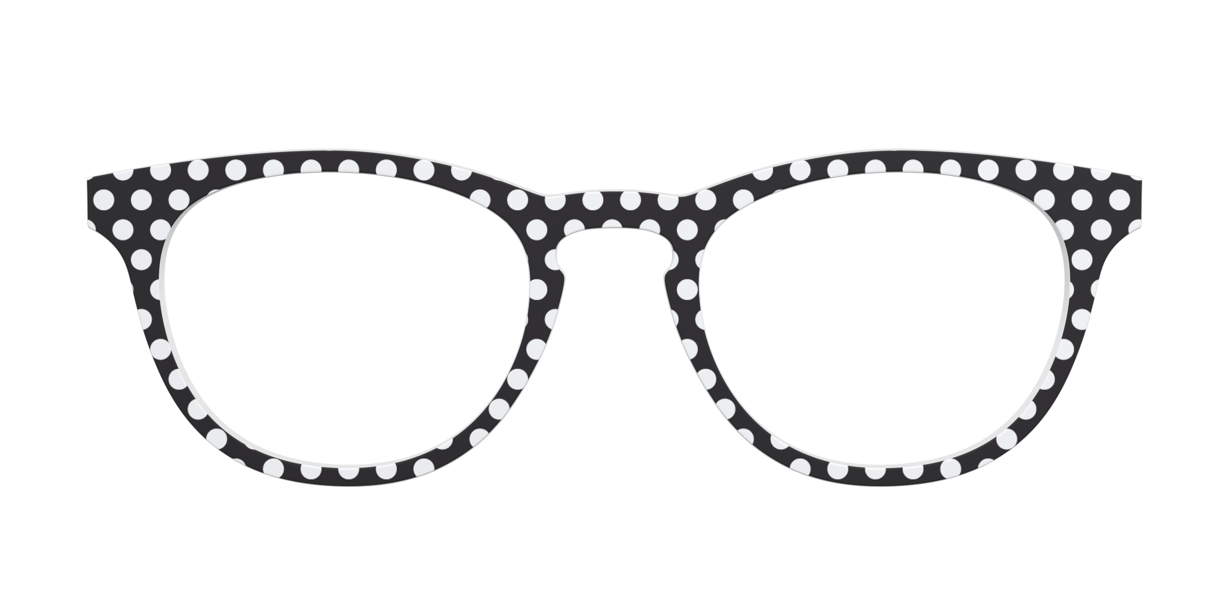 Pair Eyewear Solid Tops Black Polka Dots top nero pois S16