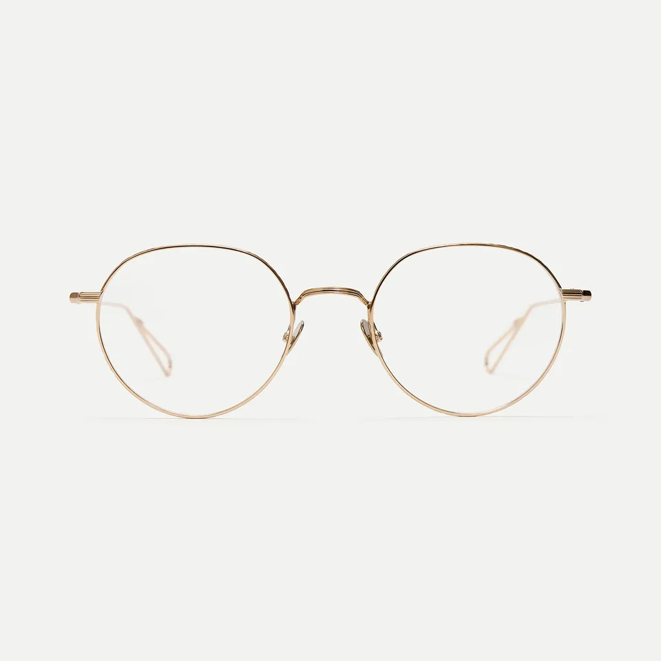 AHLEM Cambronne occhiali da vista grey gold rotondi metallo