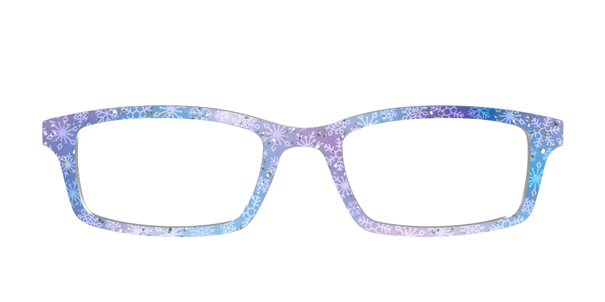 Pair Eyewear Design Tops Pastel Snowflakes top glitter