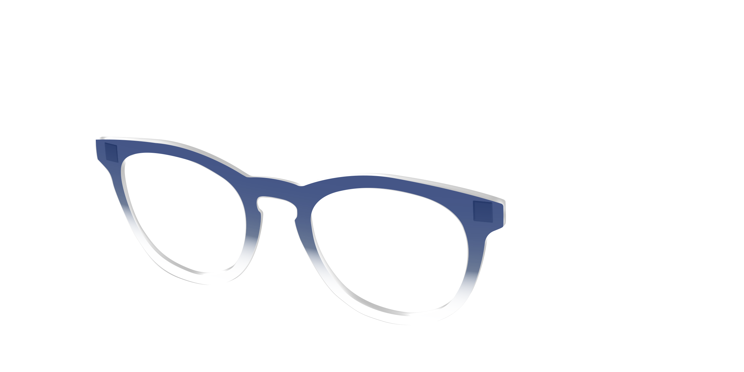 Pair Eyewear Solid Tops Navy Gradient Crystal top occhiali blu