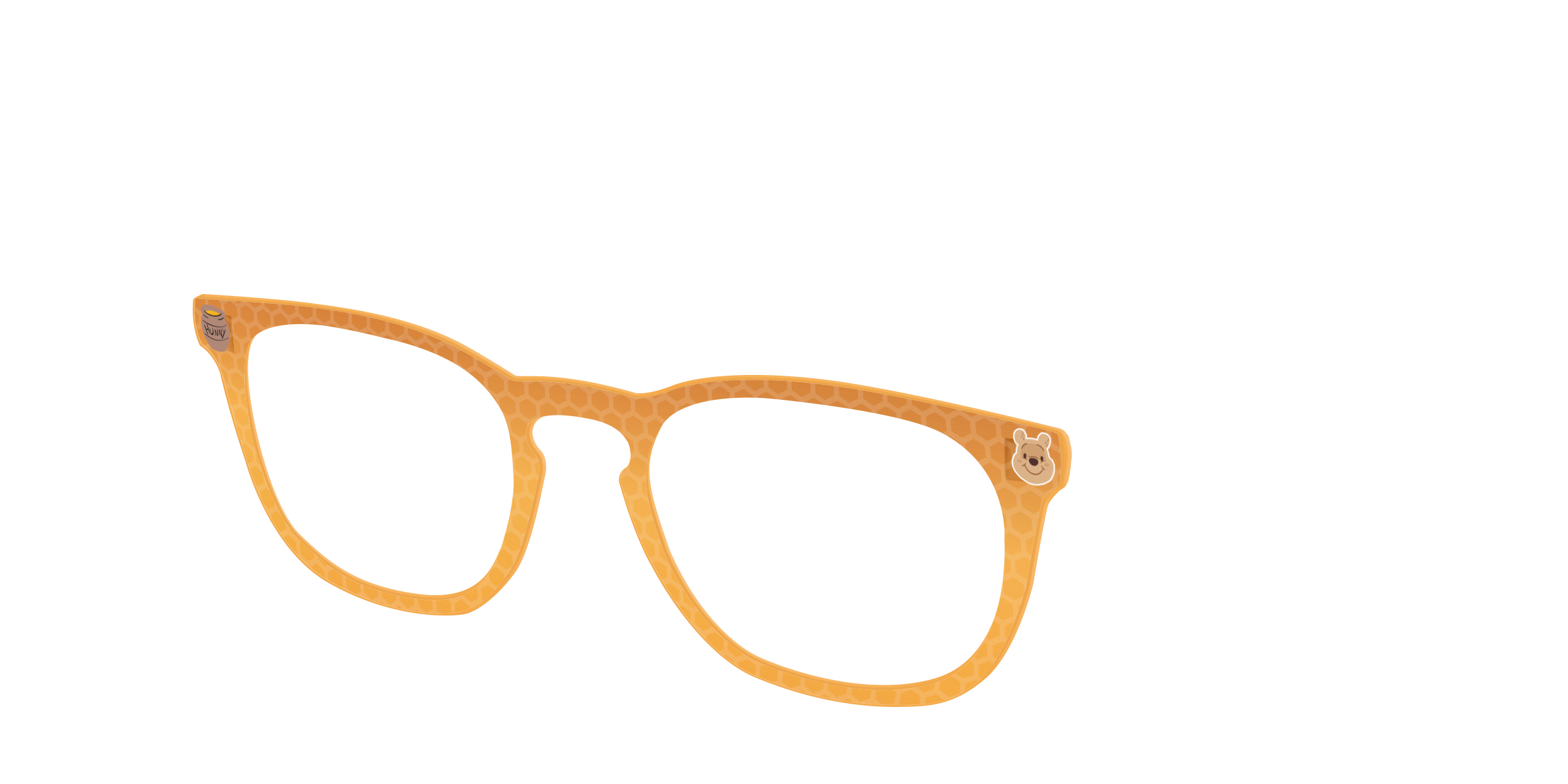 Pair Eyewear Collabs Hunny Crystal Honeycomb top giallo