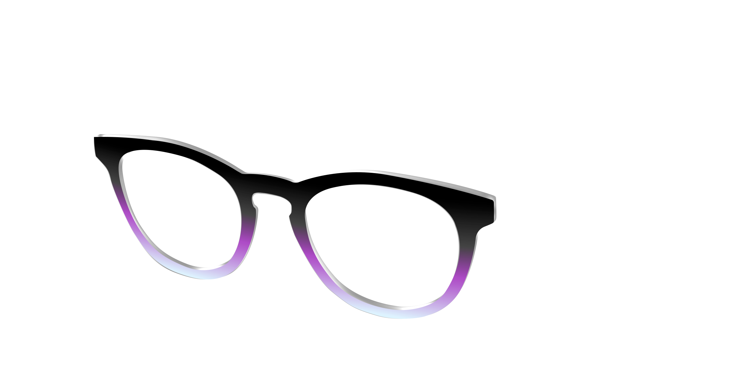 Pair Eyewear Design Tops Black Periwinkle Gradient top FG03