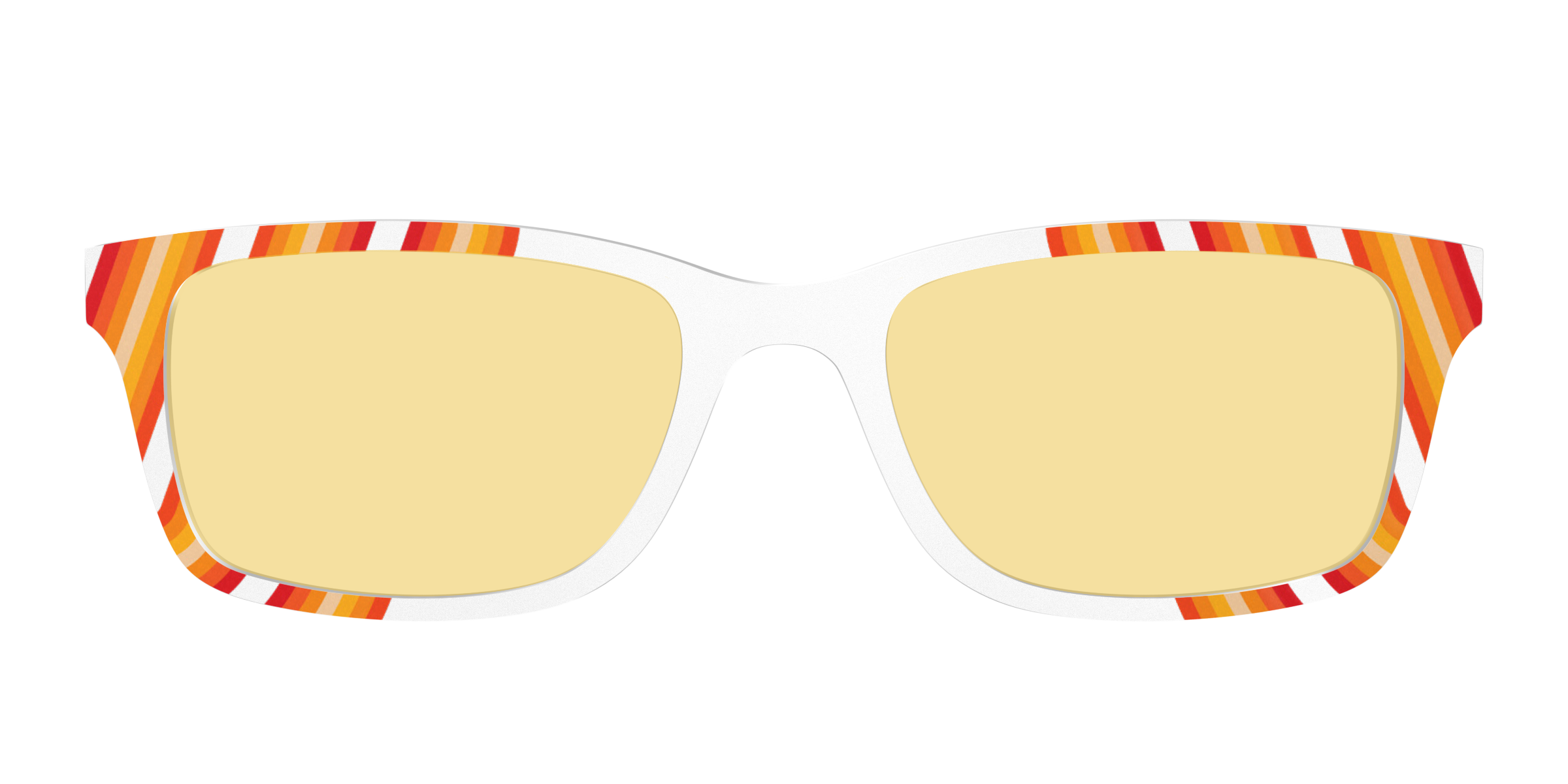 Pair Eyewear Design Tops Groovy Stripes top occhiali giallo