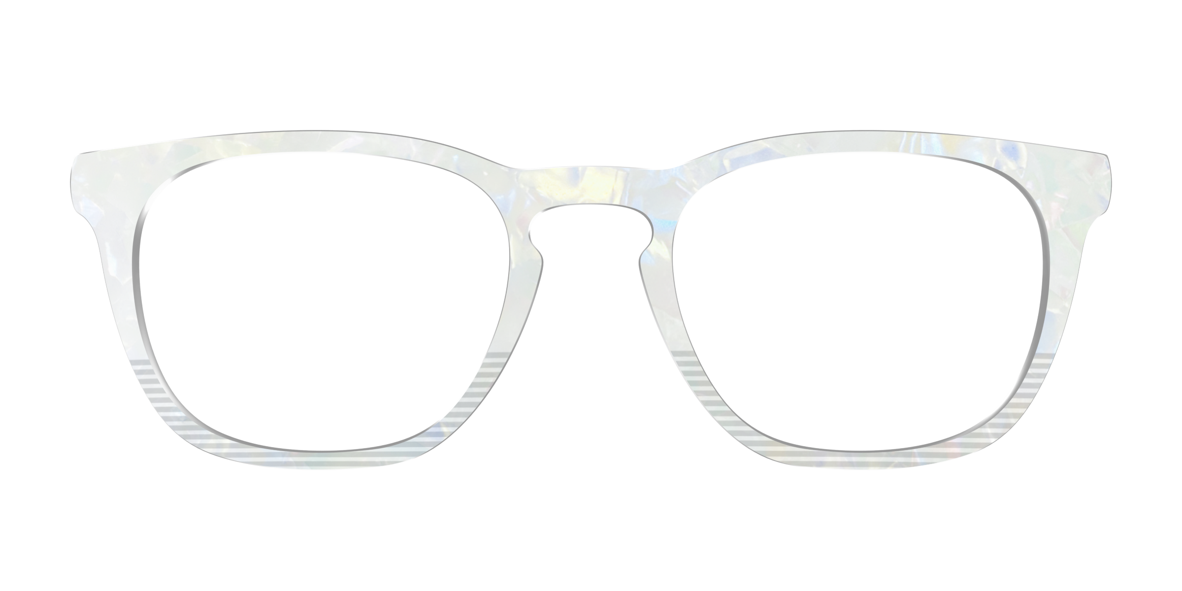 Pair Eyewear Design Tops Pearlescent Stripe Split top per occhiali