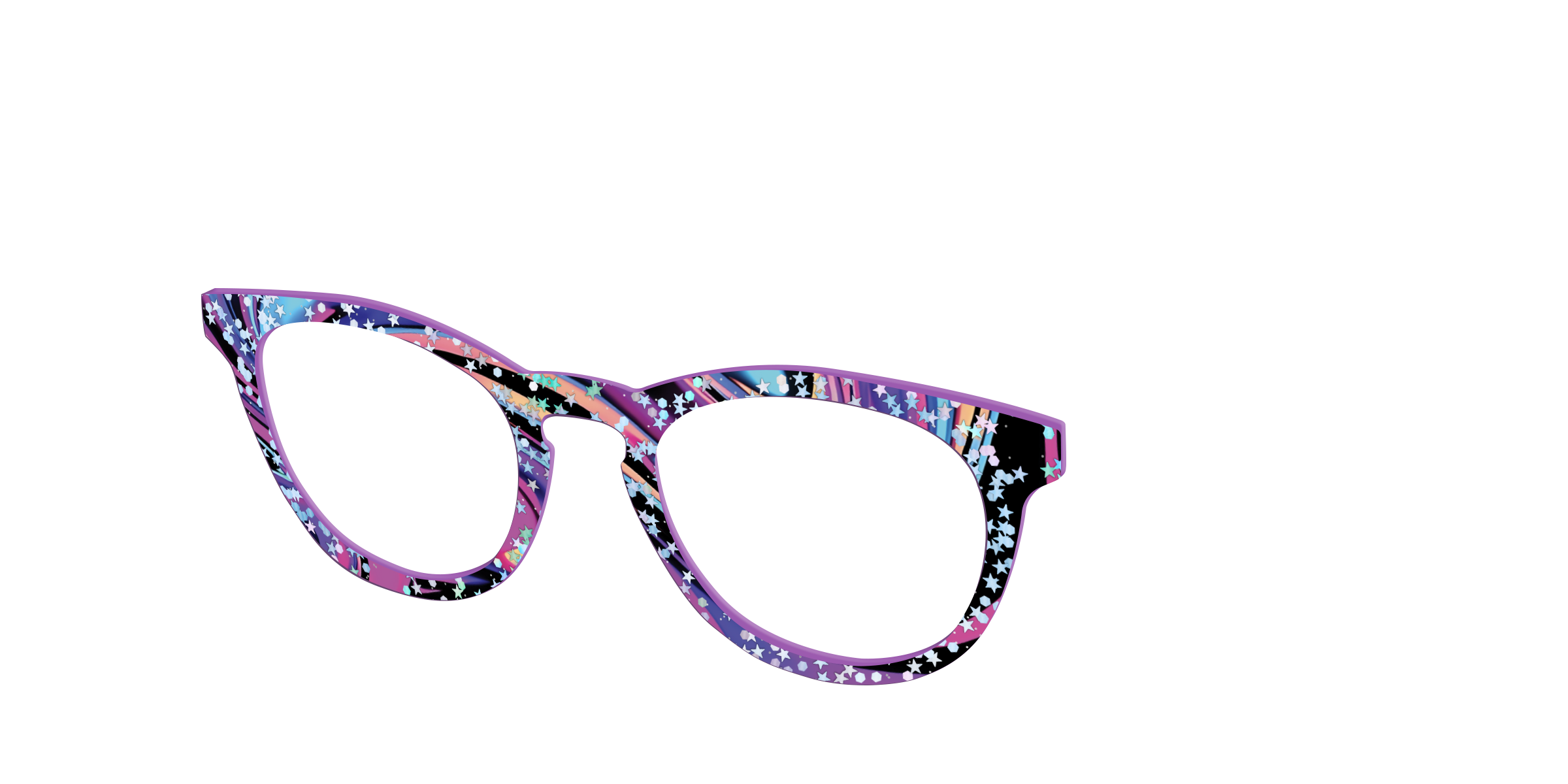 Pair Eyewear Design Tops Vaporwave Marble top glitter