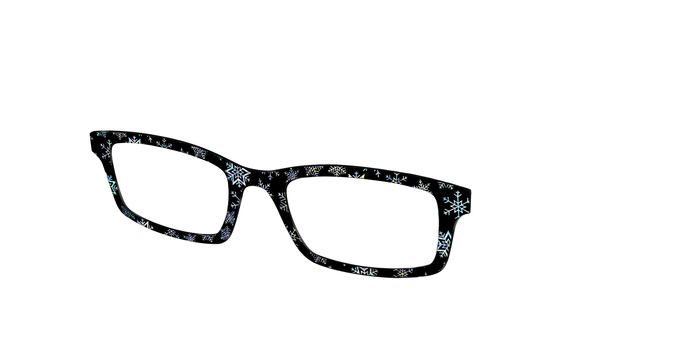 Pair Eyewear Design Tops Holographic Snowflakes top Cedro