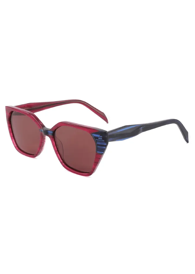 Ouyuan AS00012 Occhiali Sole Donna Multicolore Acetato