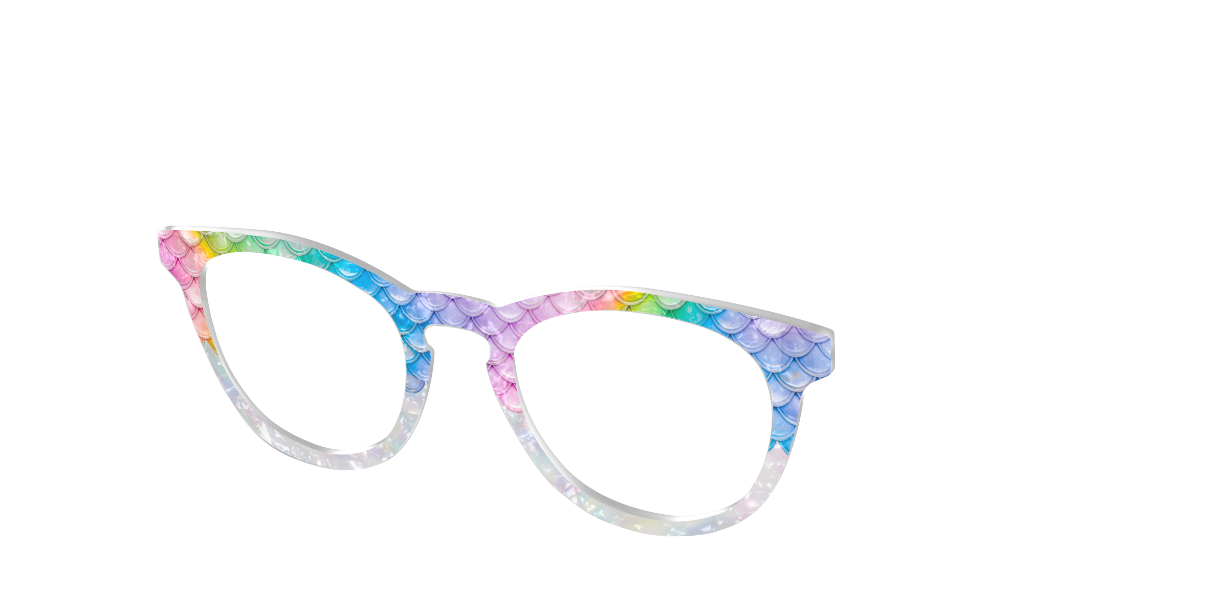Pair Eyewear Design Tops Rainbow Pearl Scales Crystal top Cedro