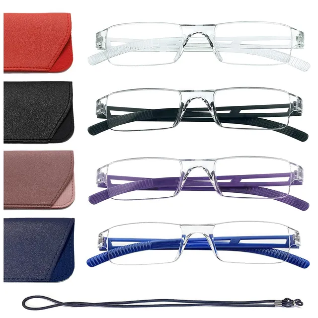 Hubeye Frameless occhiali lettura trasparenti 4 paia 2.0