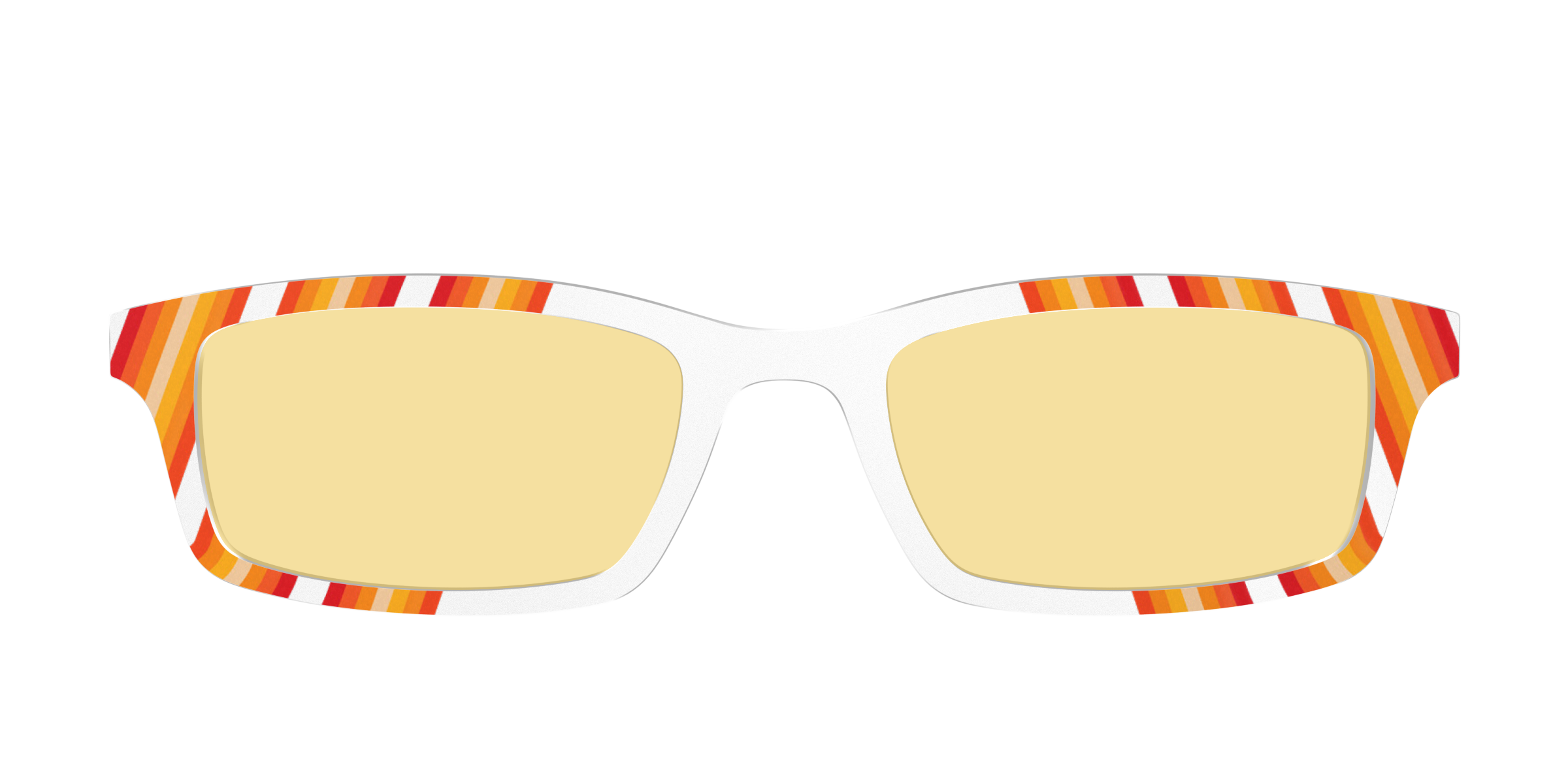 Pair Eyewear Design Tops Groovy Stripes top occhiali giallo