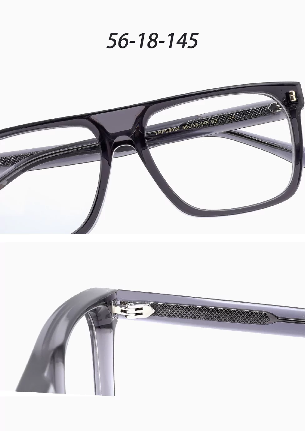 Ouyuan 309024 montatura occhiali uomo squadrata acetato
