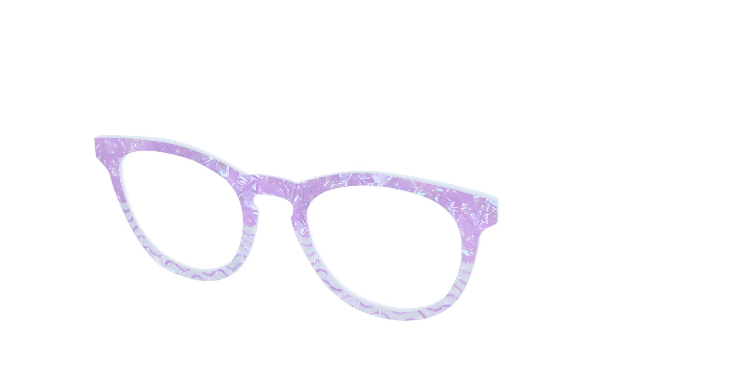 Pair Eyewear Design Tops Wavy Pearl Crystal Split topper Cedro