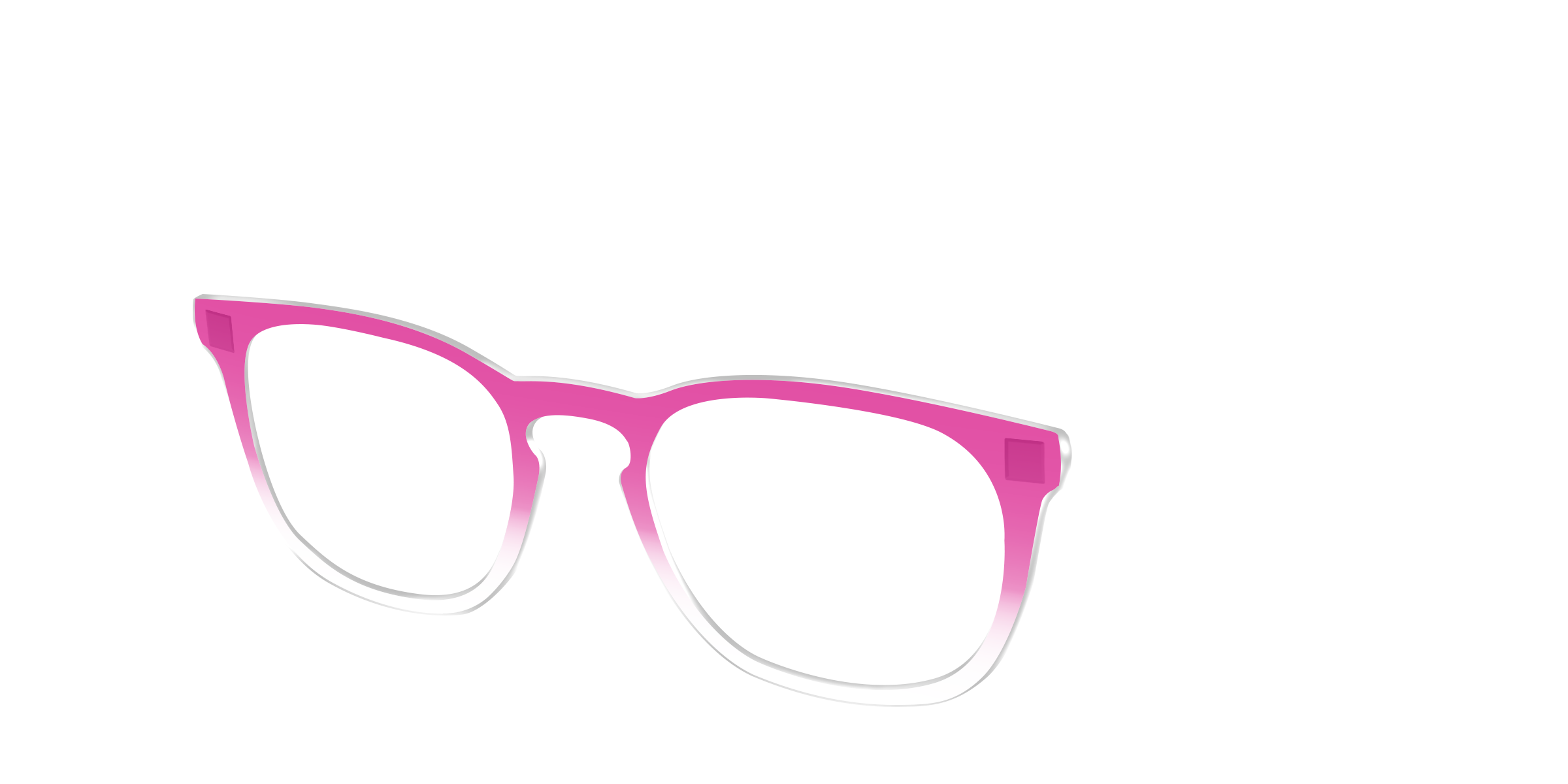 Pair Eyewear Solid Tops Magenta Gradient Crystal top occhiali