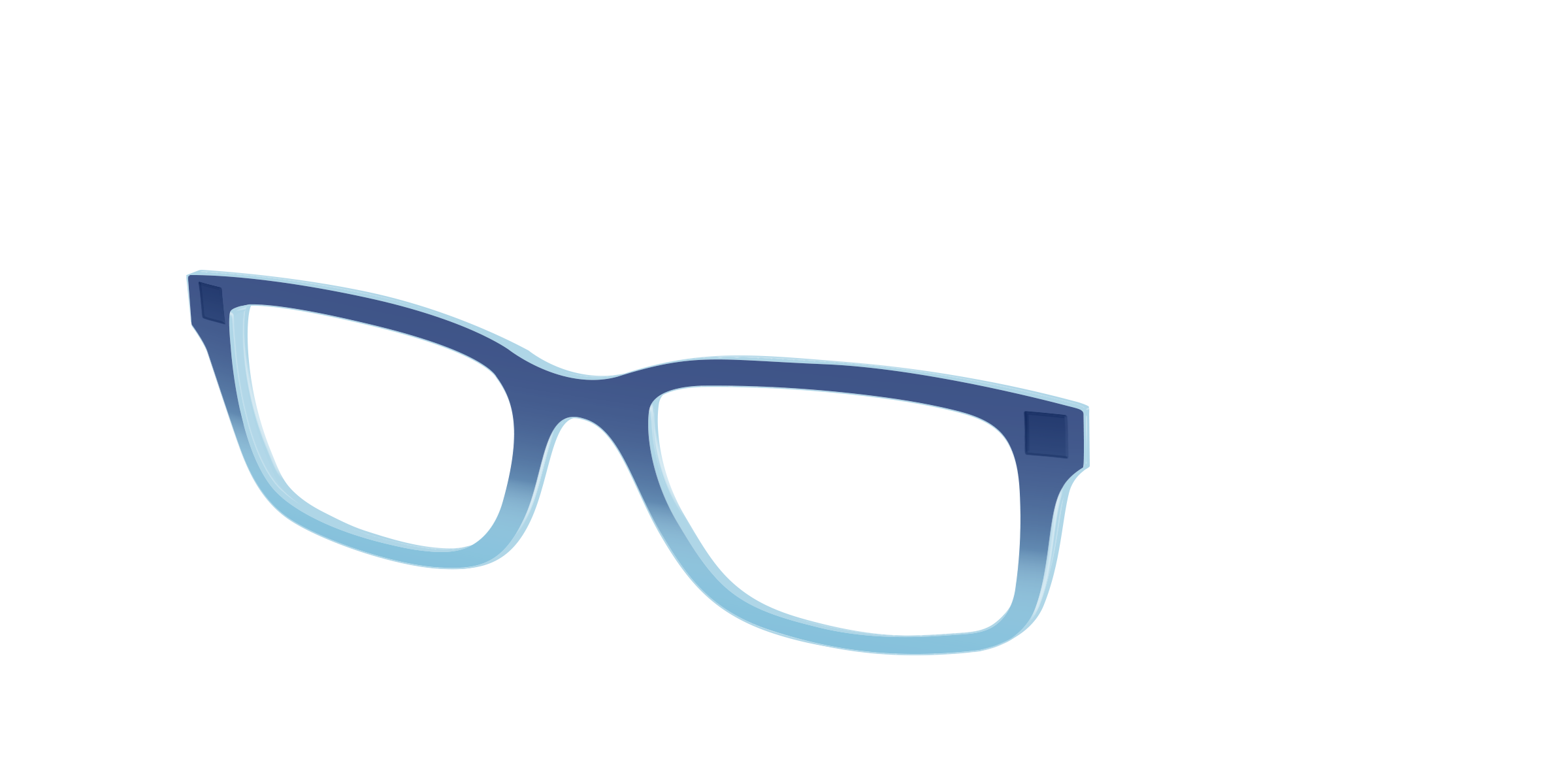 Pair Eyewear Solid Tops Indigo Sky Blue Gradient top occhiali blu