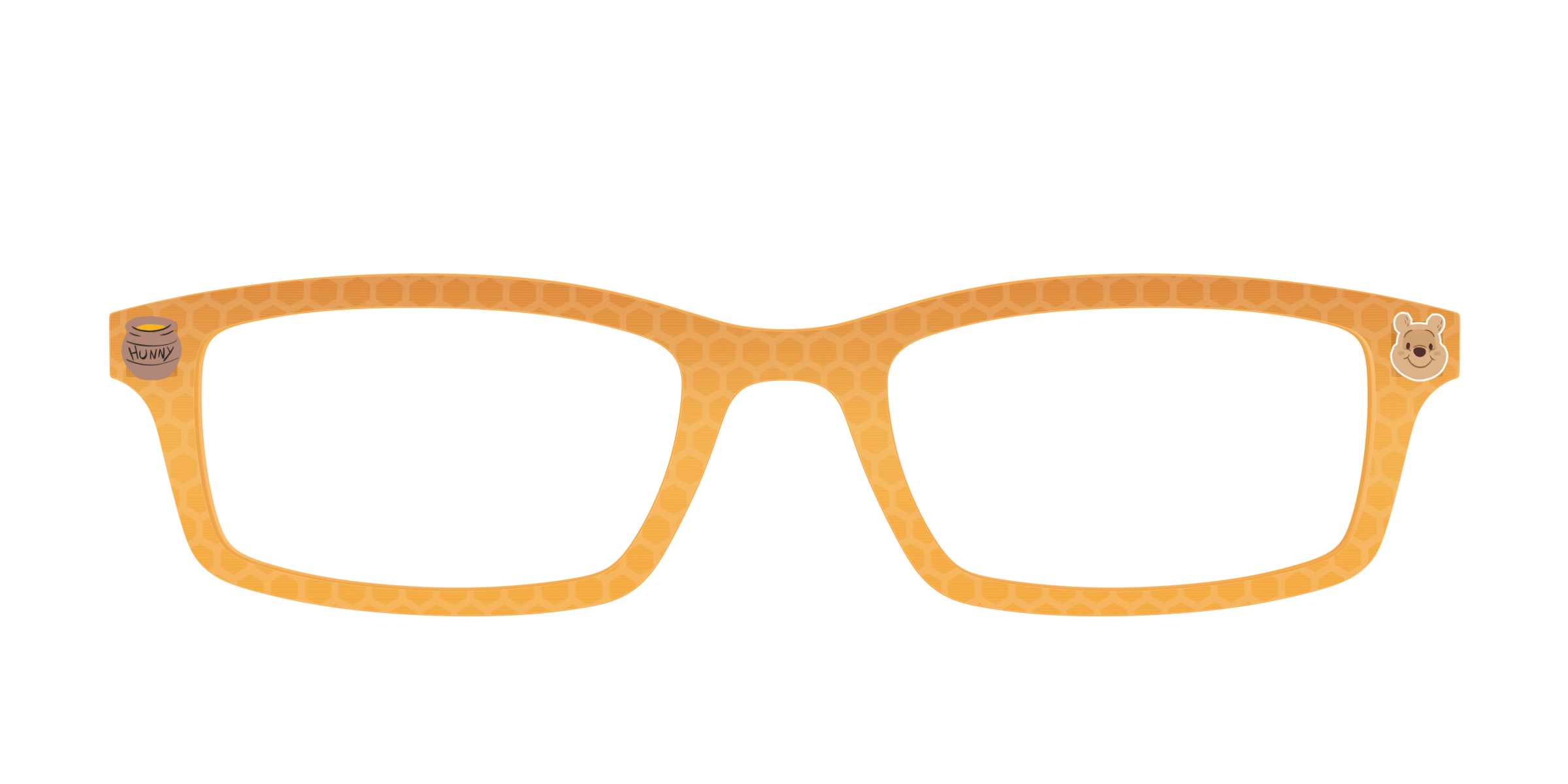 Pair Eyewear Collabs Hunny Crystal Honeycomb top giallo