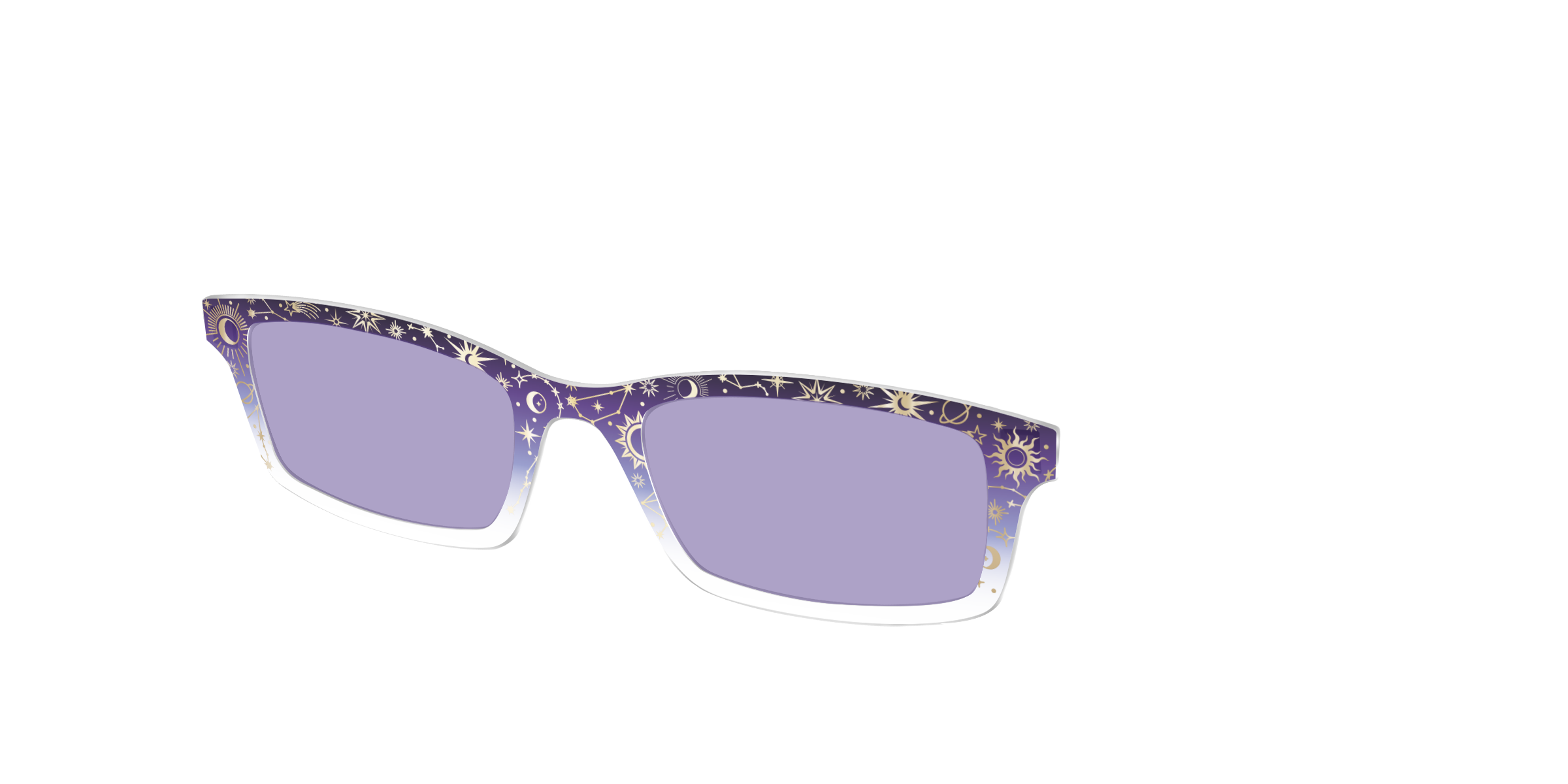 Pair Eyewear Design Tops Mythical Foil Charms cover occhiali viola