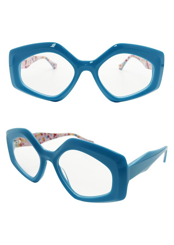 Ouyuan Eyewear NOA24116 montatura occhiali papillon verde acetato