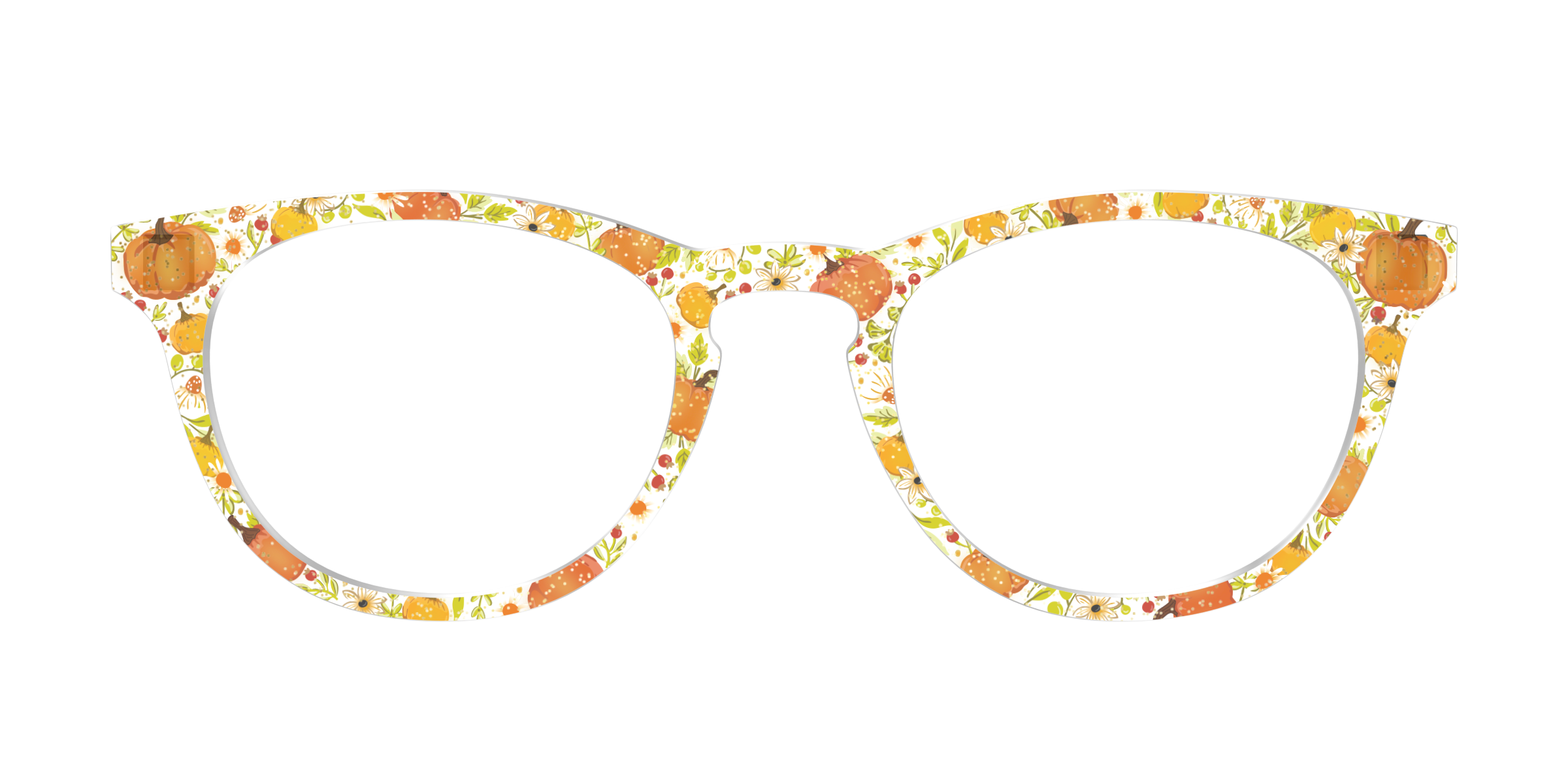 Pair Eyewear Design Tops Pumpkin Patch top glitter arancione