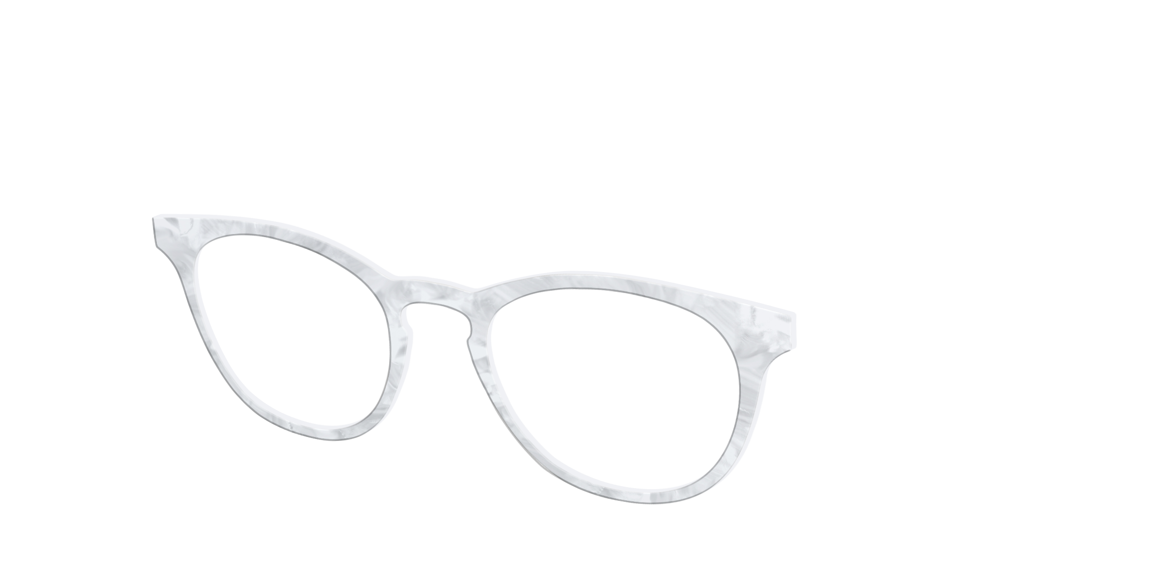 Pair Eyewear Solid Tops White Pearlescent top occhiali bianco