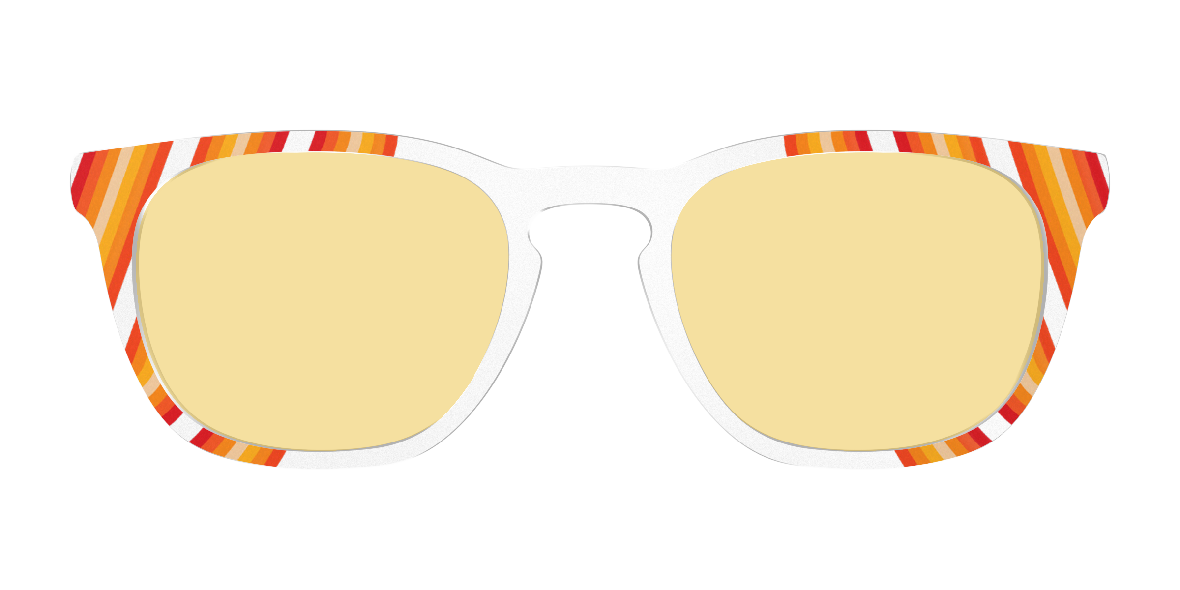 Pair Eyewear Design Tops Groovy Stripes top occhiali giallo