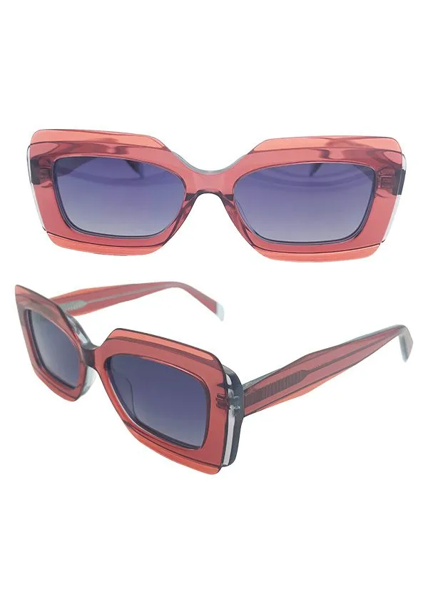 Ouyuan NSA24086 occhiali sole donna acetato montatura large