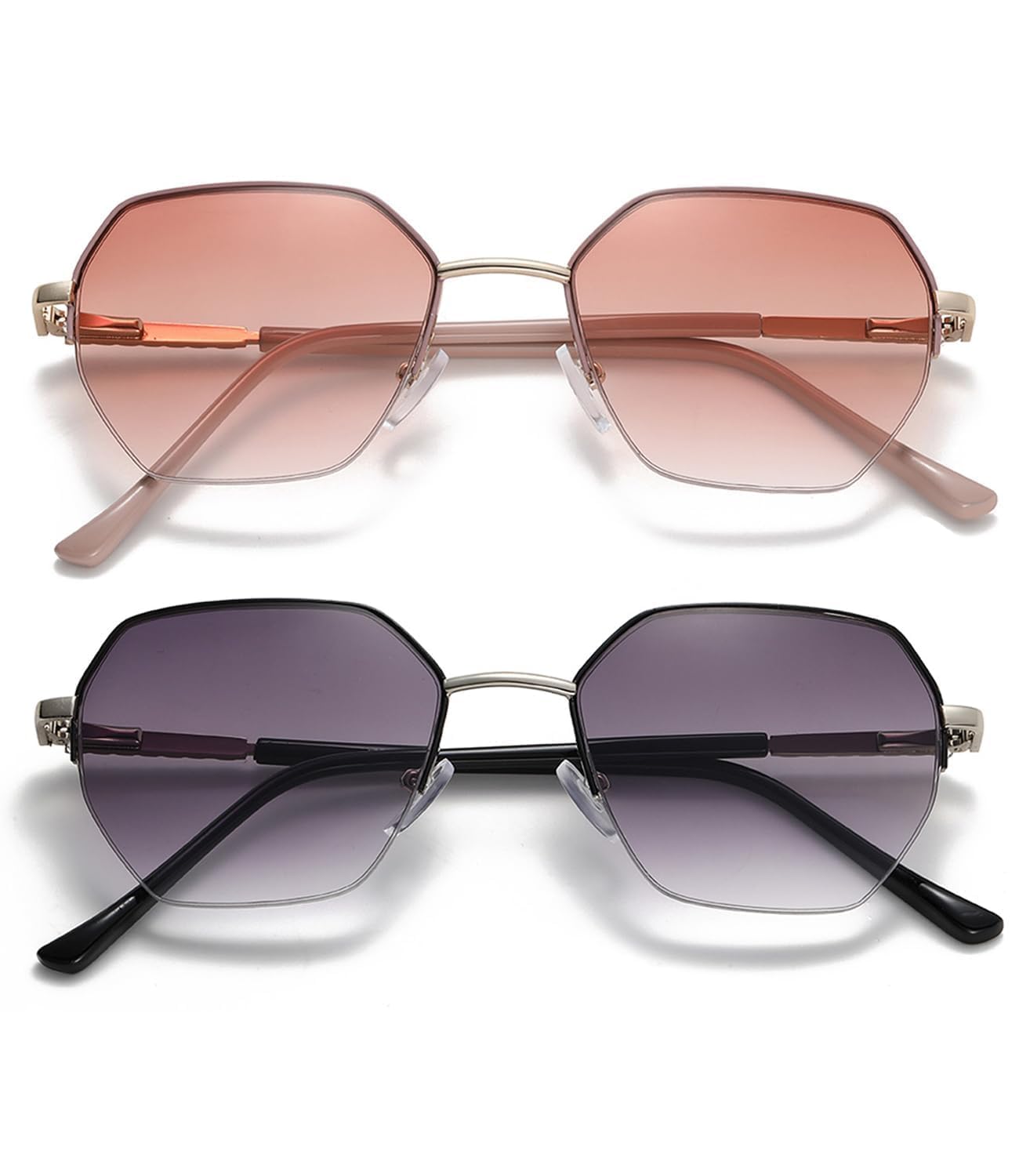 Hubeye Metal Square Occhiali Lettura Sole 1.0 Donna