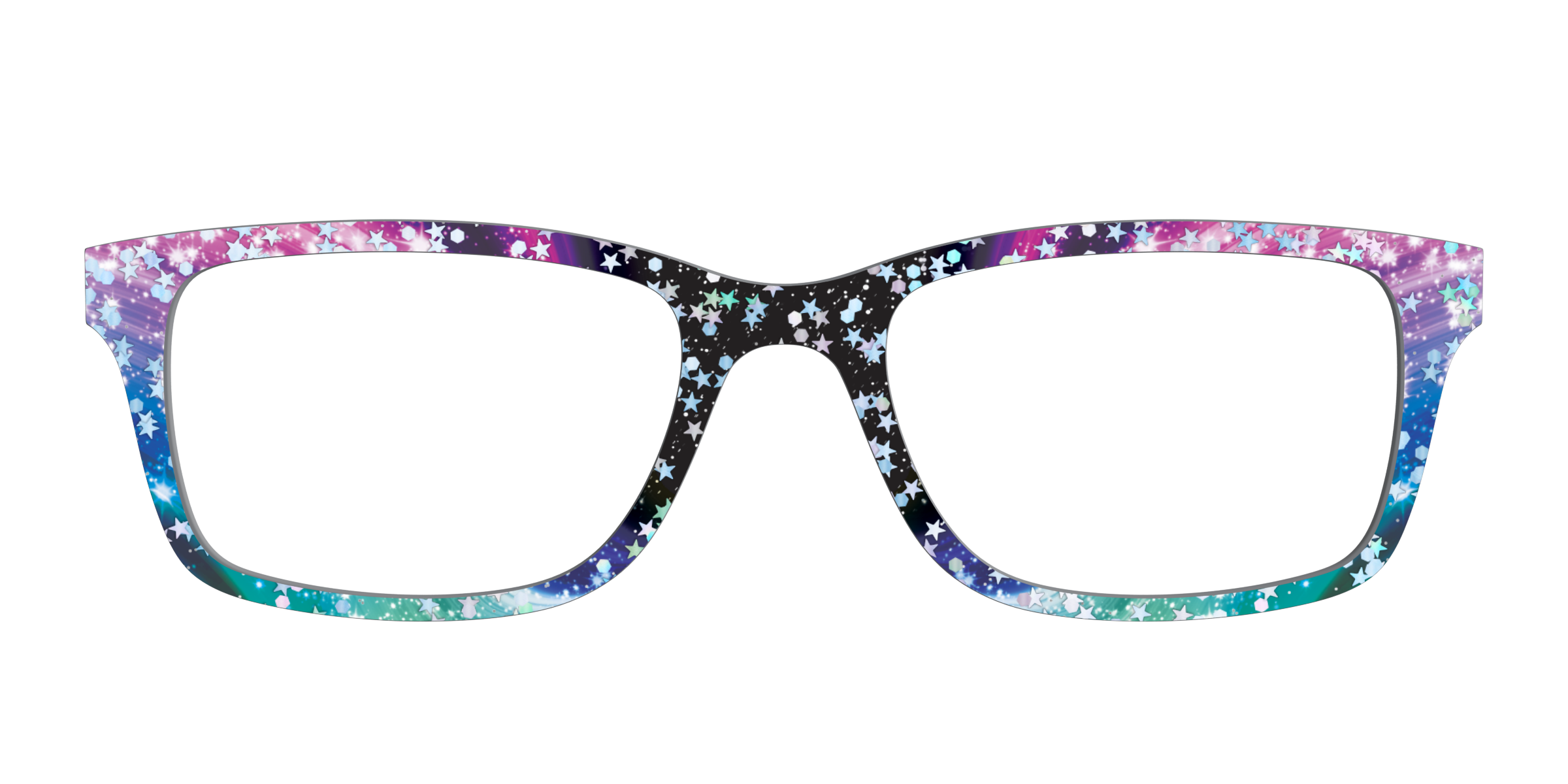 Pair Eyewear Design Tops The Stella Nebula Star Glitter top occhiali