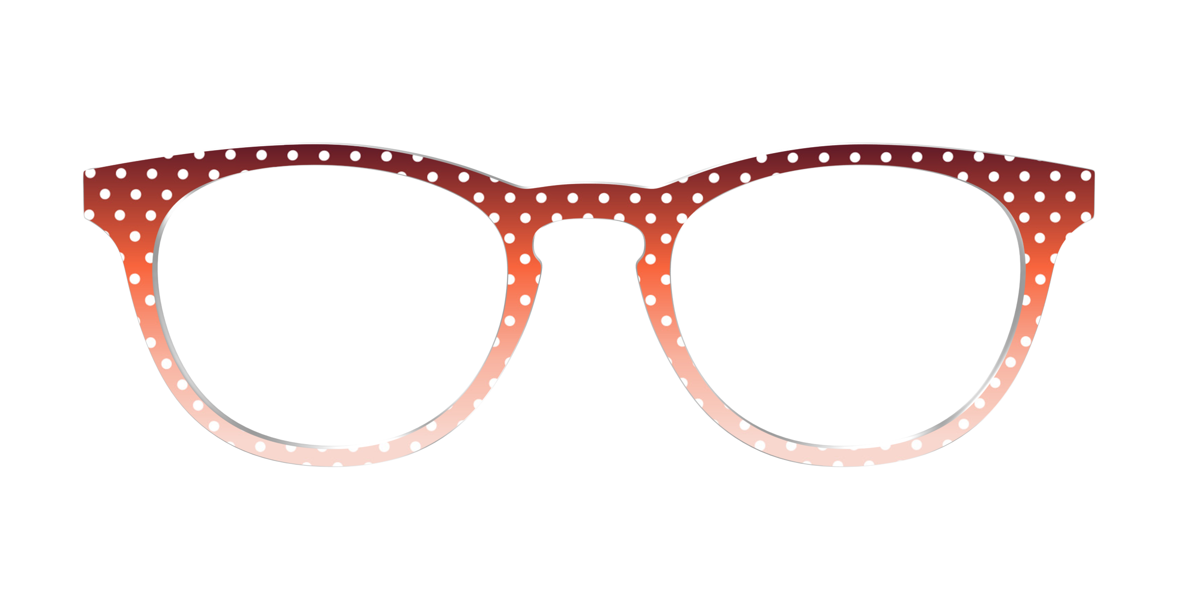 Pair Eyewear Design Tops Maroon Blush Polka Dot topper pois
