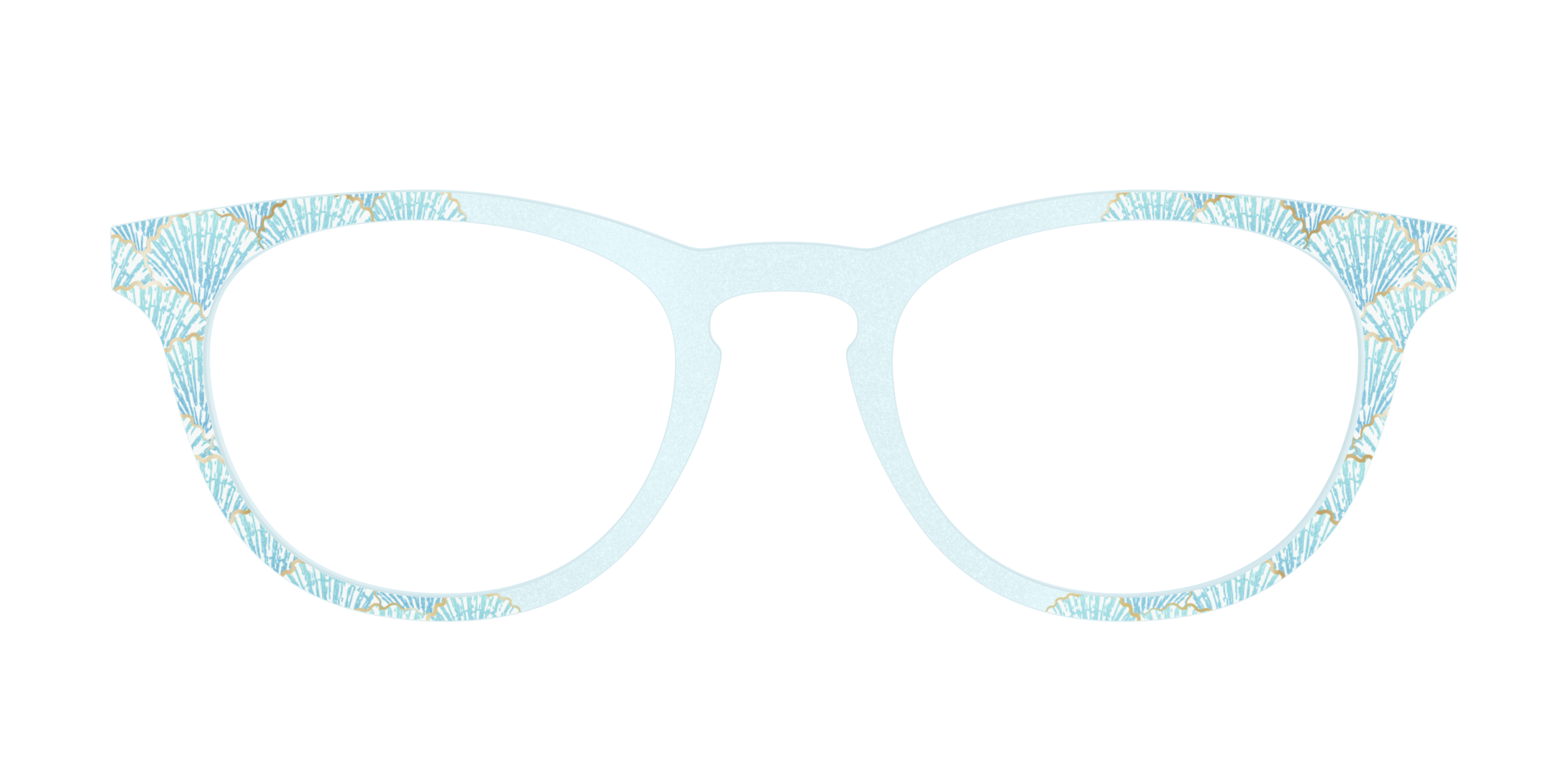 Pair Eyewear Design Tops Aquamarine Shells top frame oro