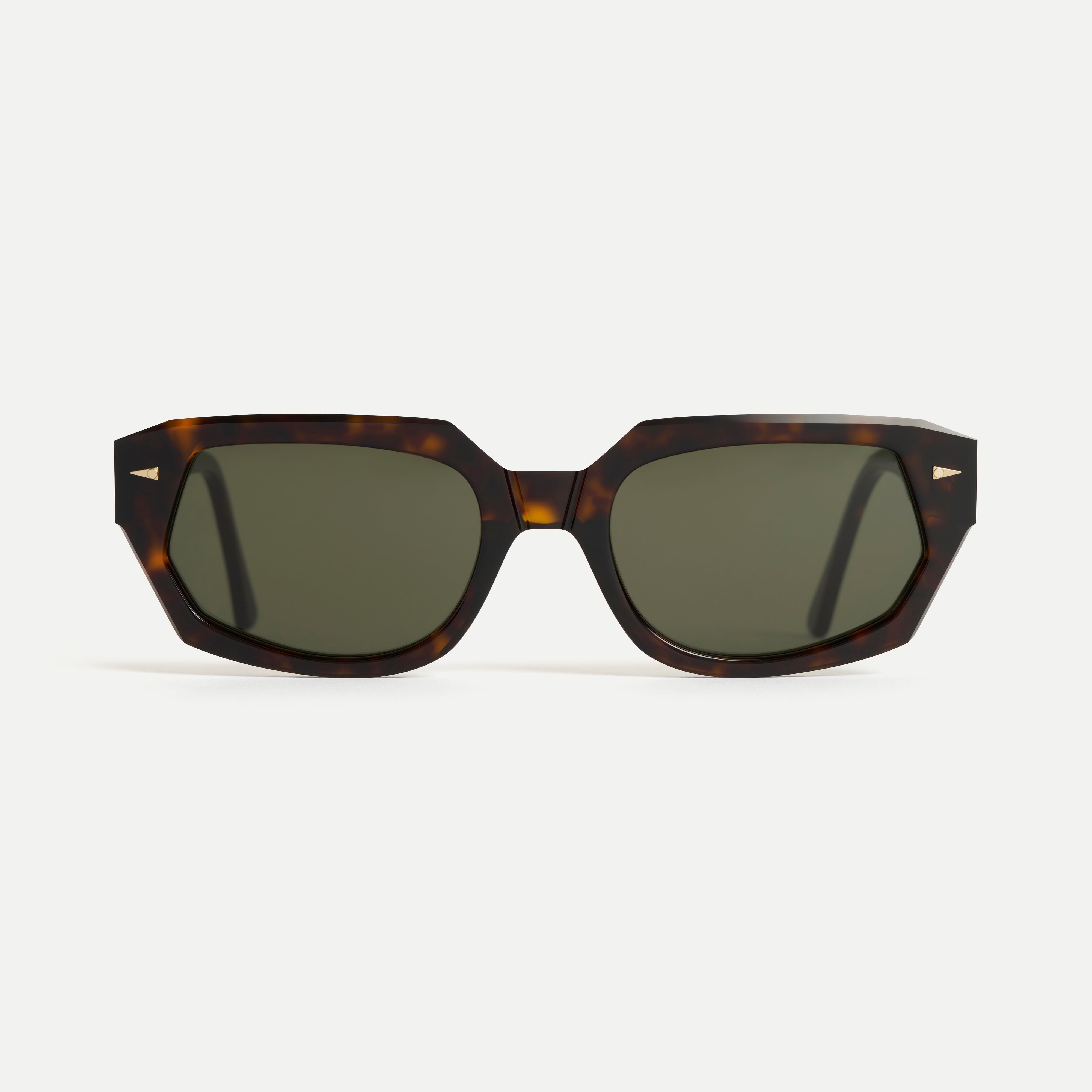 AHLEM Racine occhiali da sole Dark Green Grey acetato