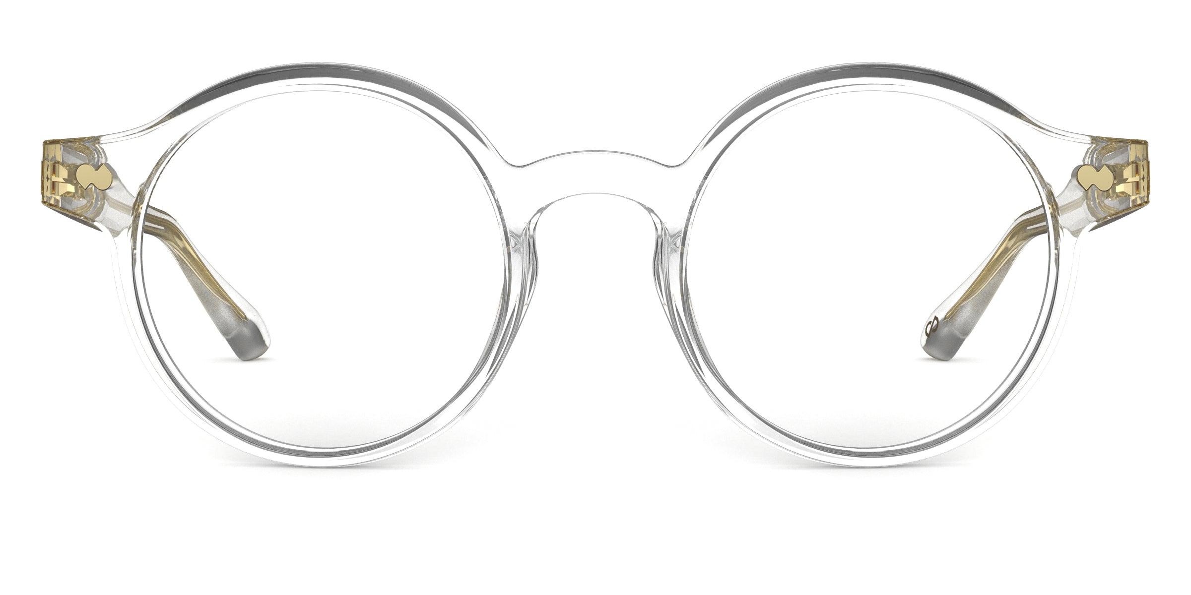 Pair Eyewear Leigh Forte montatura vista Crystal Clear Gold