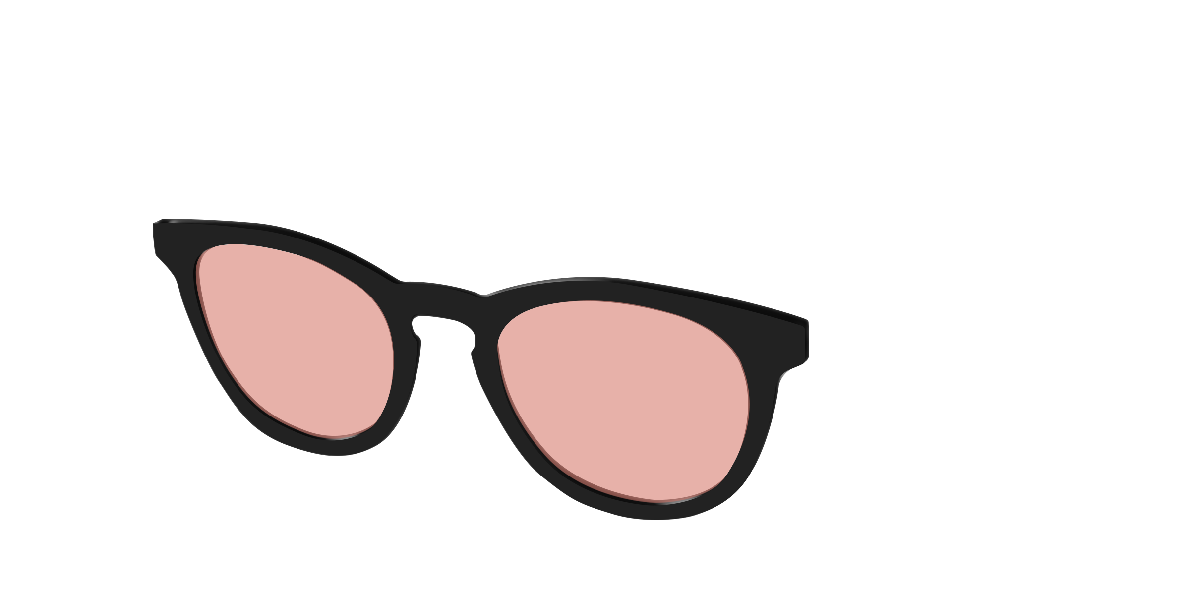 Pair Eyewear Design Tops Black Coral Pink top magnetico sole