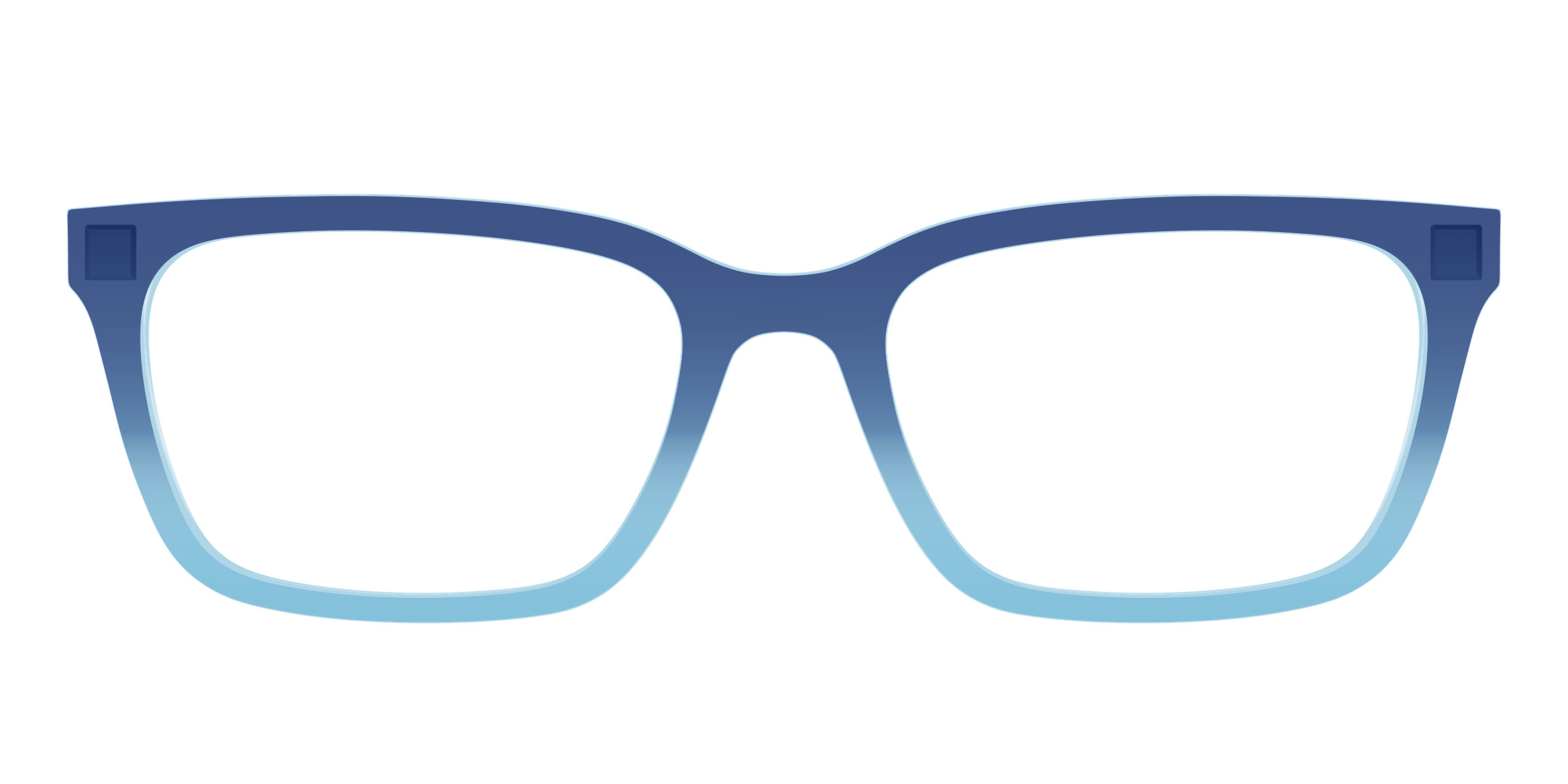 Pair Eyewear Solid Tops Indigo Sky Blue Gradient top occhiali blu