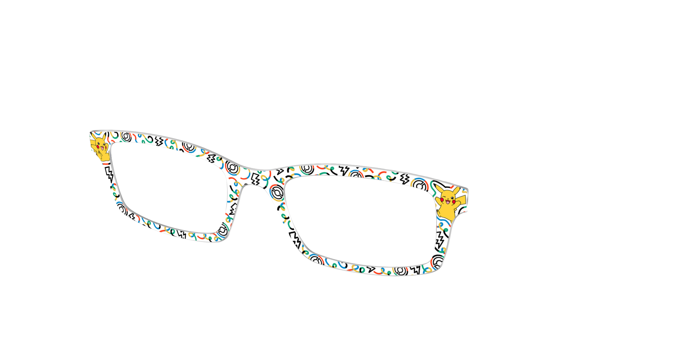 Pair Eyewear Collabs Pikachu Doodle top per occhiali giallo PK10