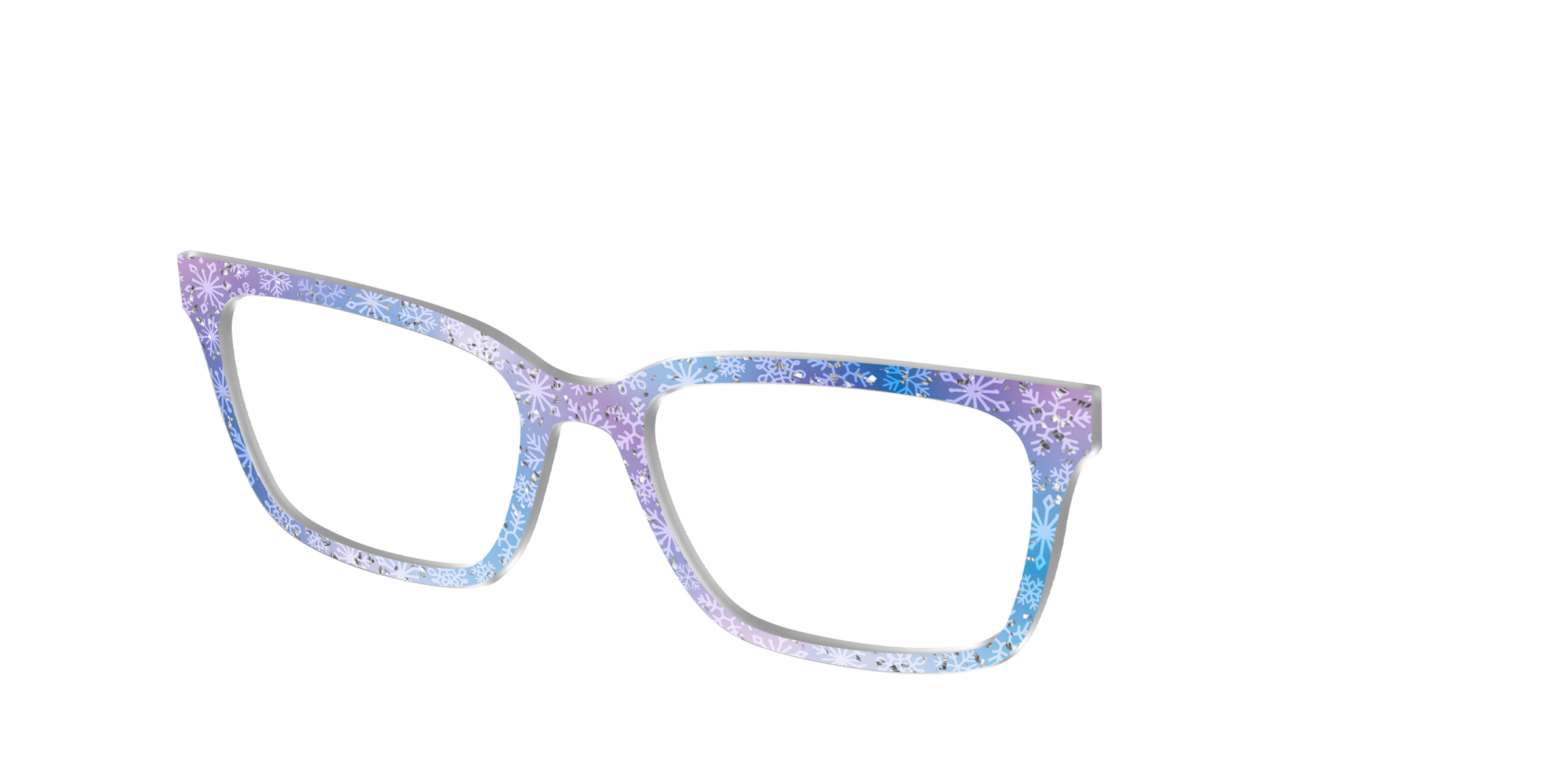 Pair Eyewear Design Tops Pastel Snowflakes top glitter
